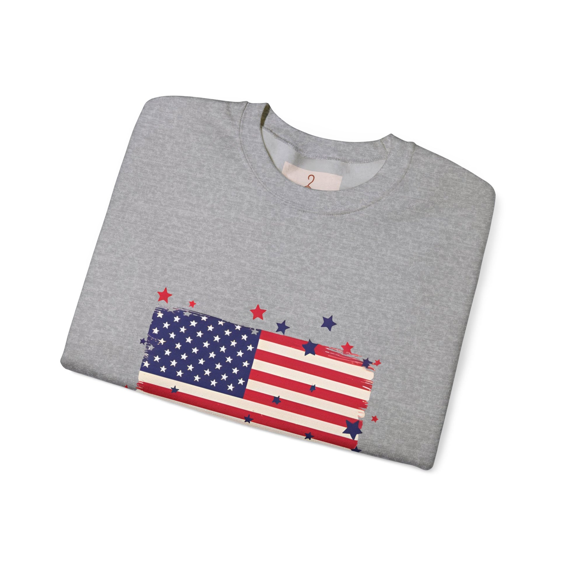 Patriotic American Flag Crewneck Sweatshirt