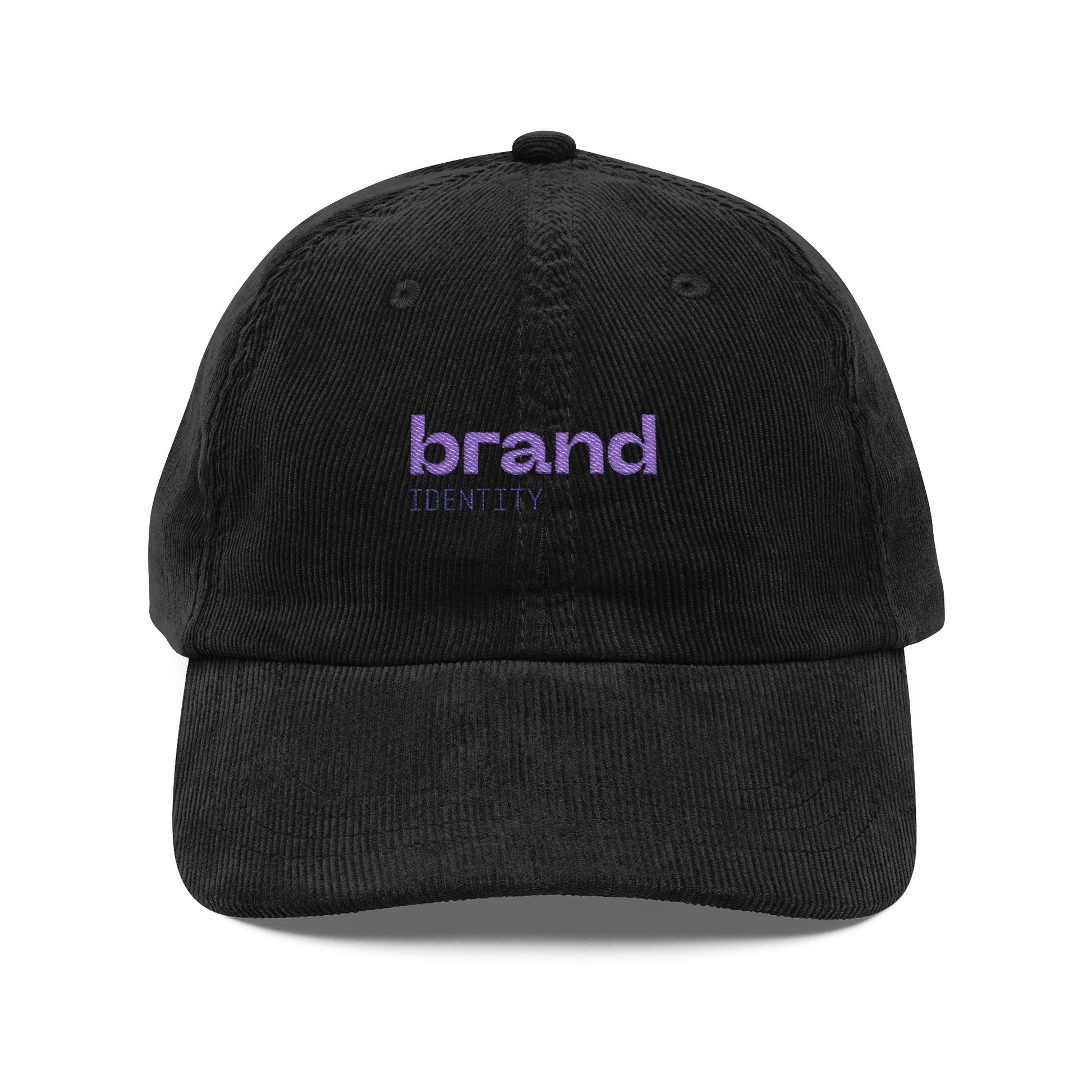 Vintage Corduroy Cap — Embroidered "brand" Dad Hat