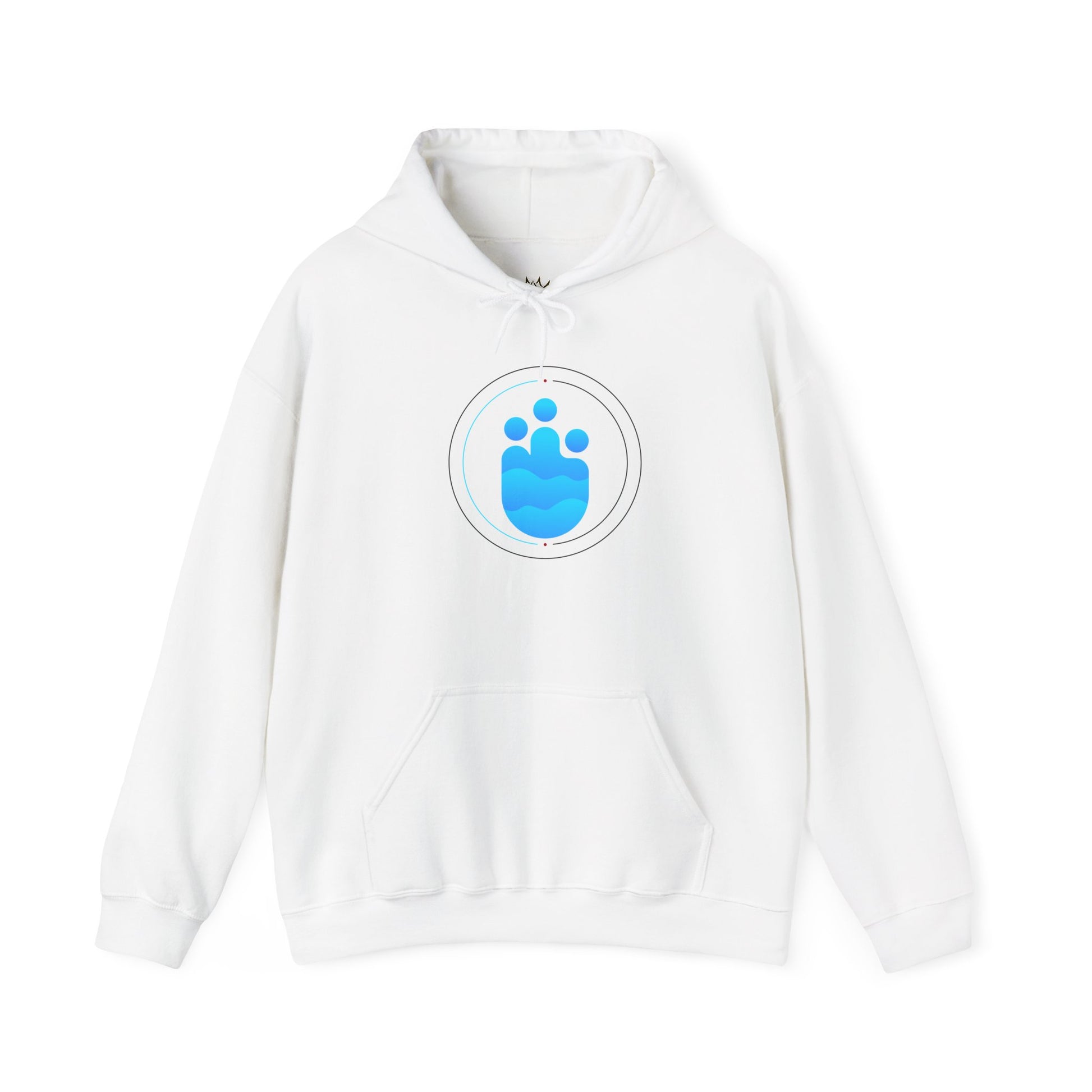 Cozy Unisex Hoodie with Blue Paw Design, Comfortable Casual Wear