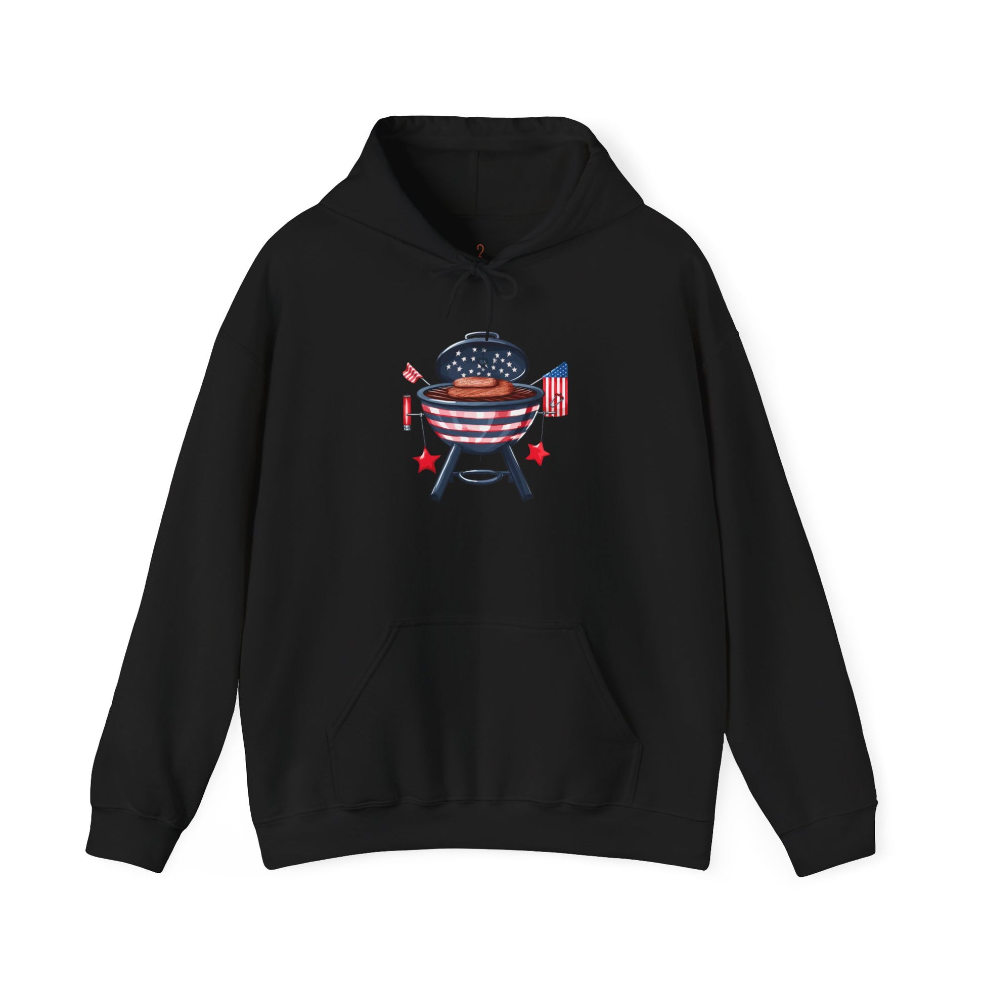 American Flag Grill Hoodie – Patriotic BBQ Sweatshirt for 4th of July