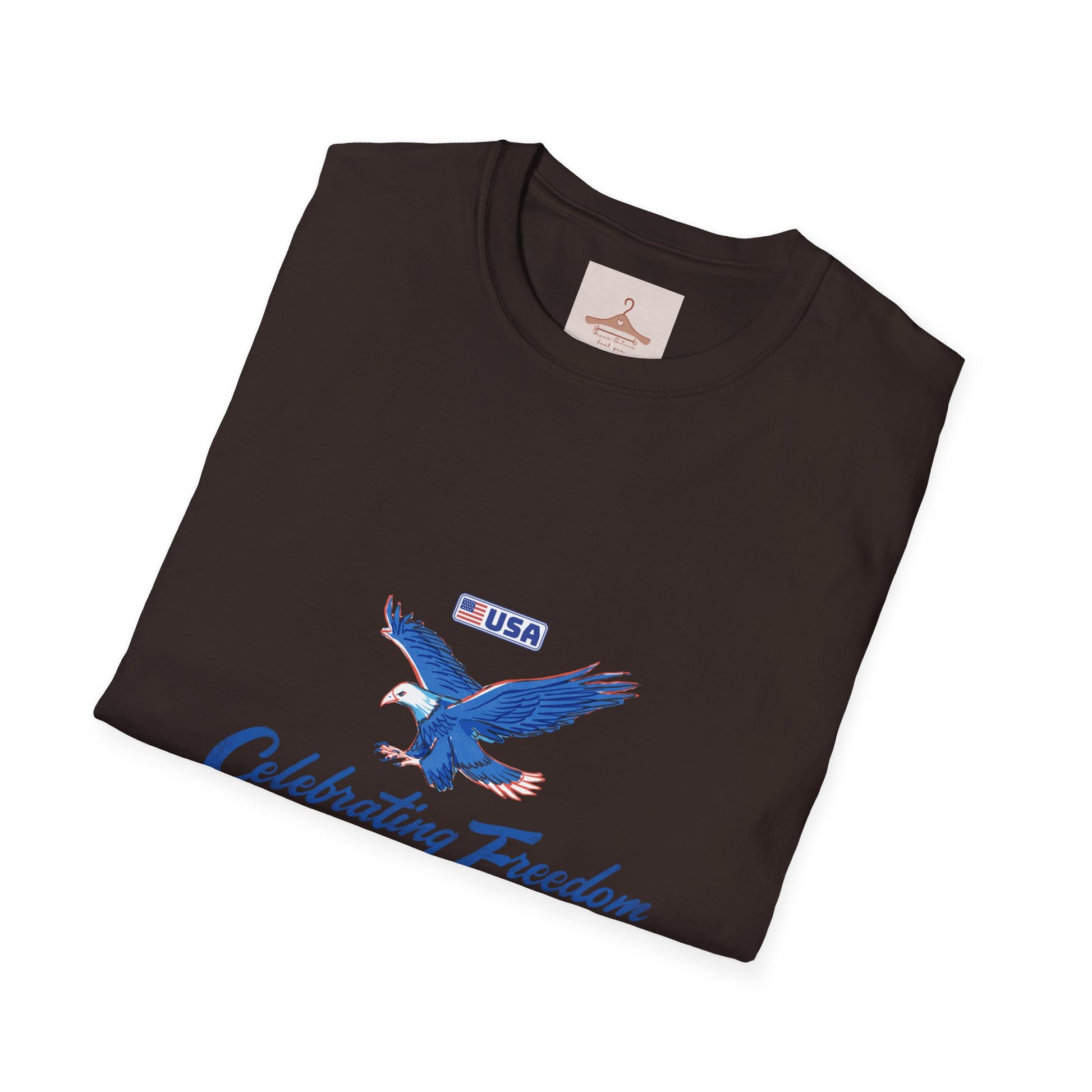 Patriotic Eagle T-Shirt — "Celebrating Freedom" USA Graphic Tee