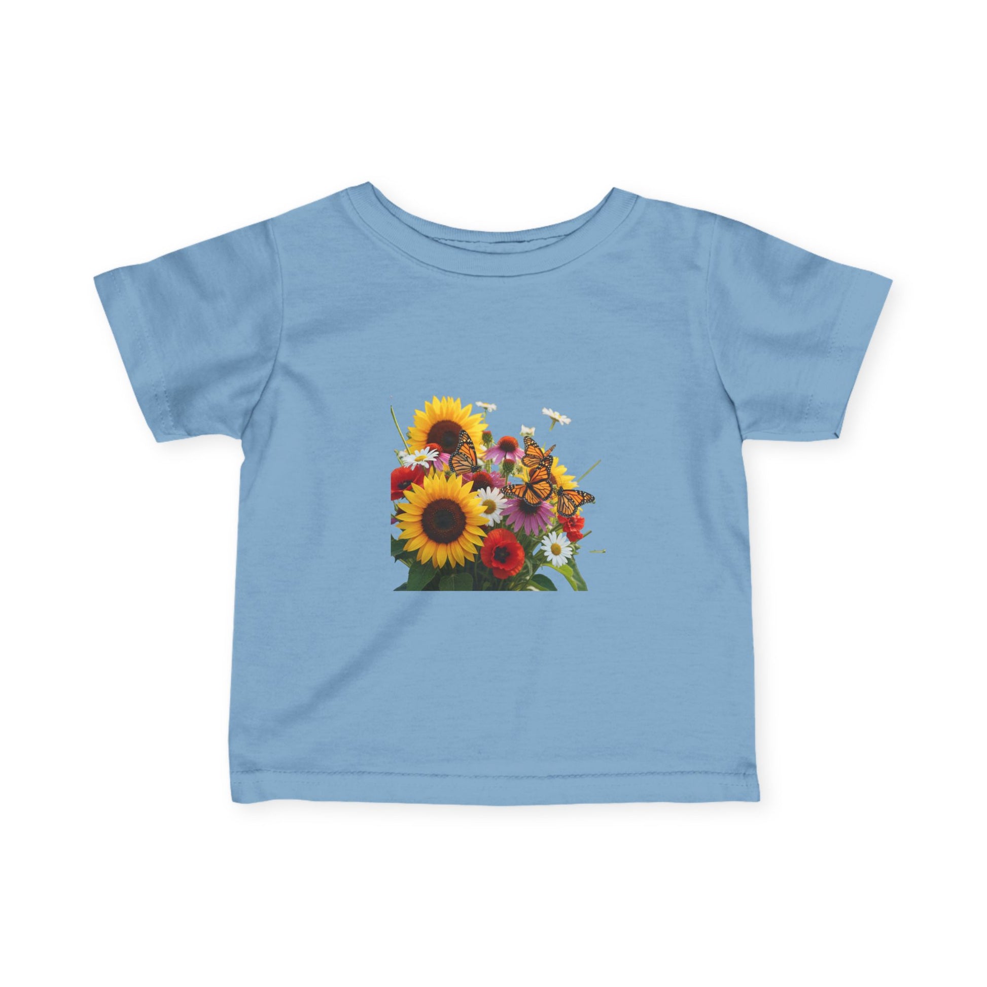 Infant Tee — Bright Sunflower & Wildflower Bouquet Baby Shirt