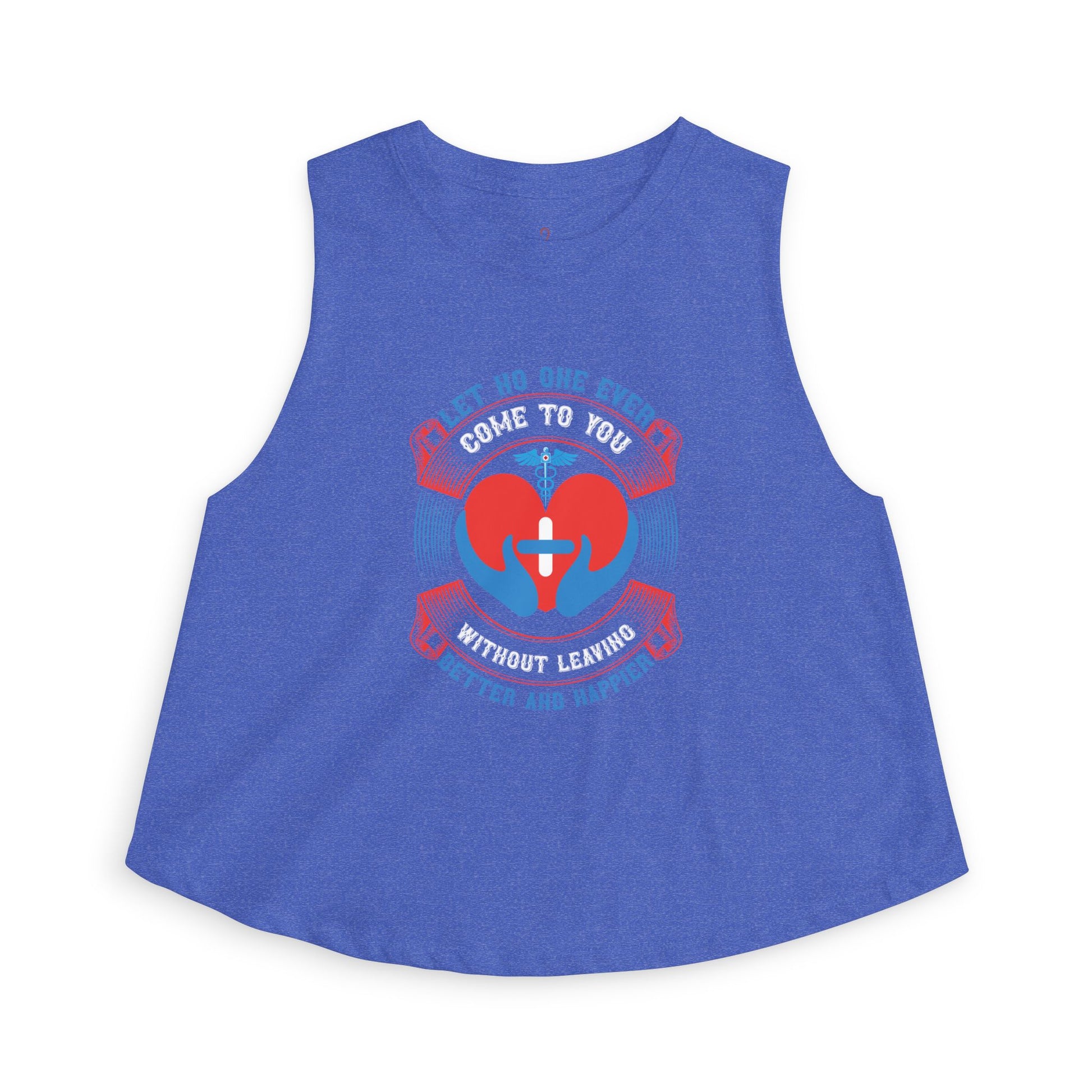 Crop Top — "Come to You Without Leaving" Heart & Umbrella Graphic