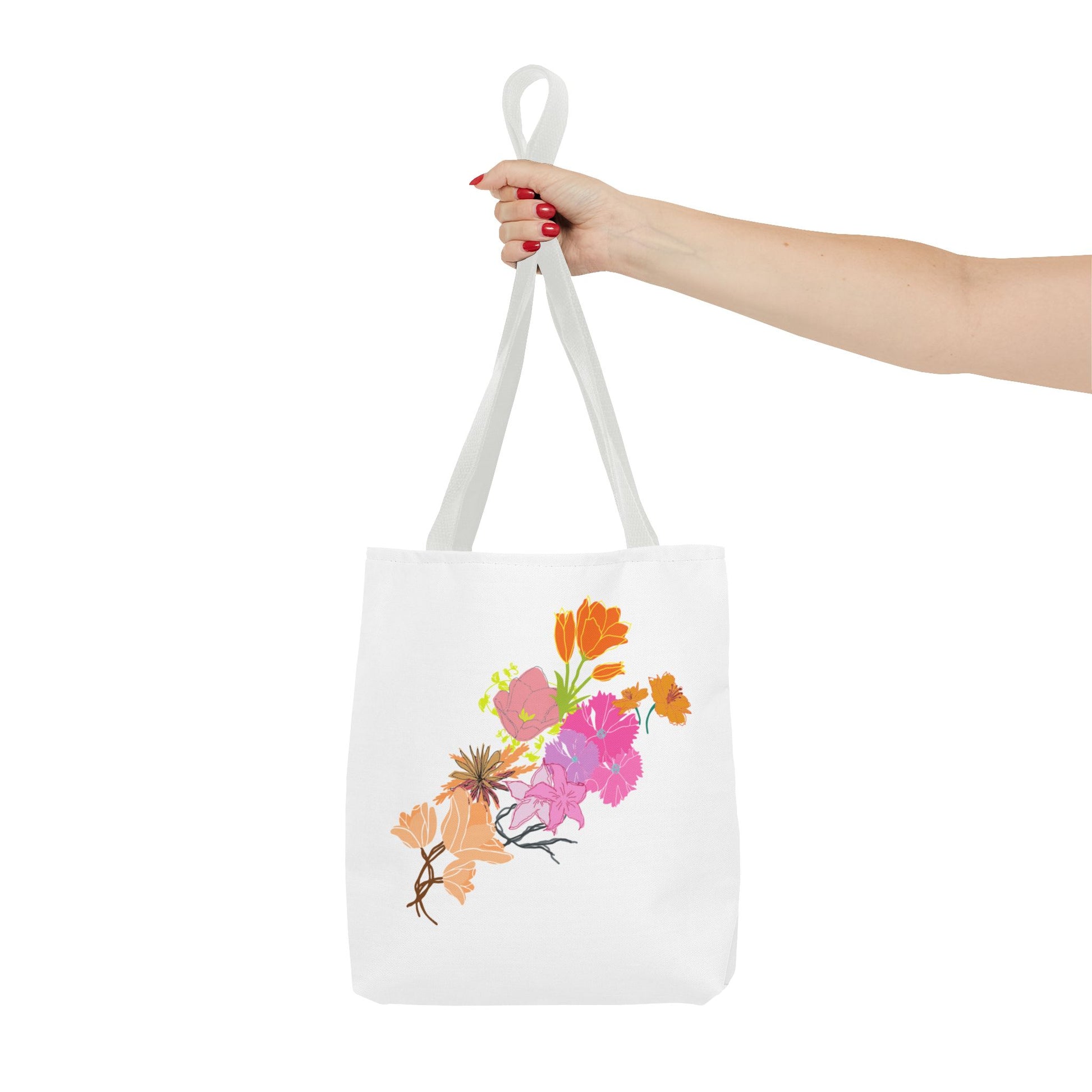 Floral Print Tote Bag, Eco-Friendly Shopping Tote, Boho Chic Bag, Flower Lover Gift, Reusable Grocery Bag, Spring Accessory