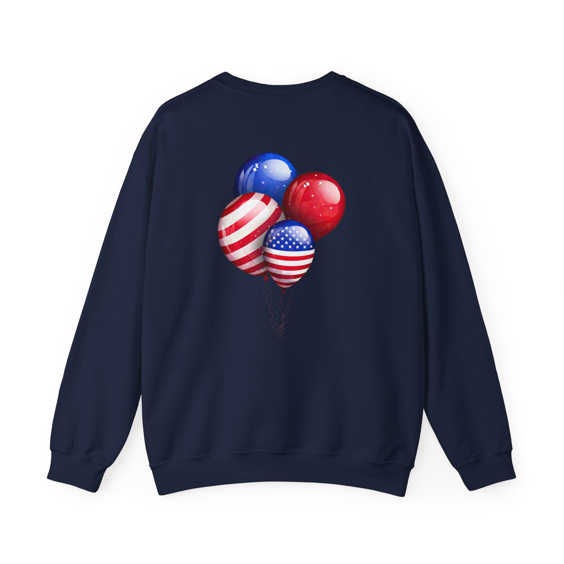 Patriotic Balloons Crewneck Sweatshirt – USA Flag 4th of July Pullover