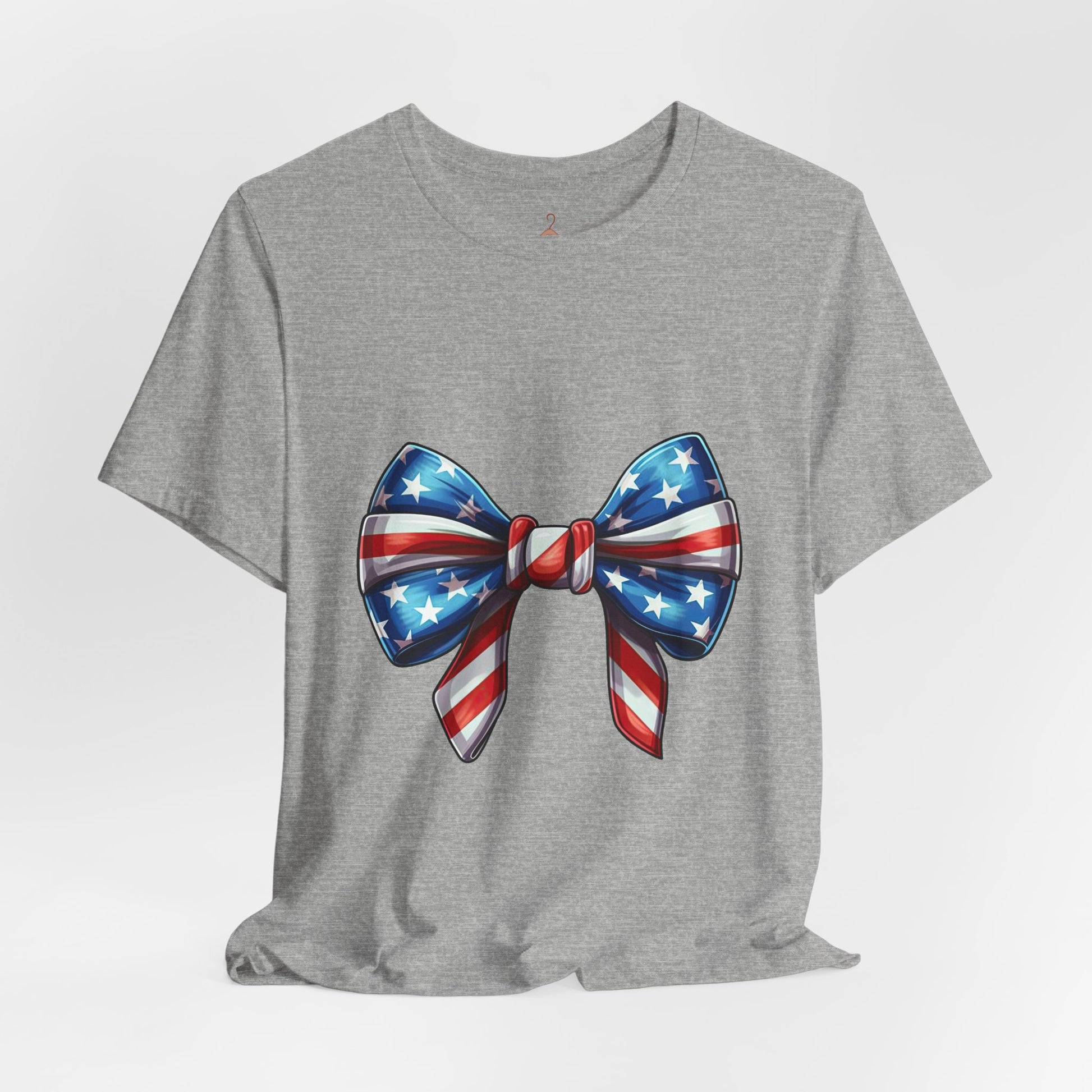 American Flag Bow T-Shirt — Patriotic 4th of July Tee
