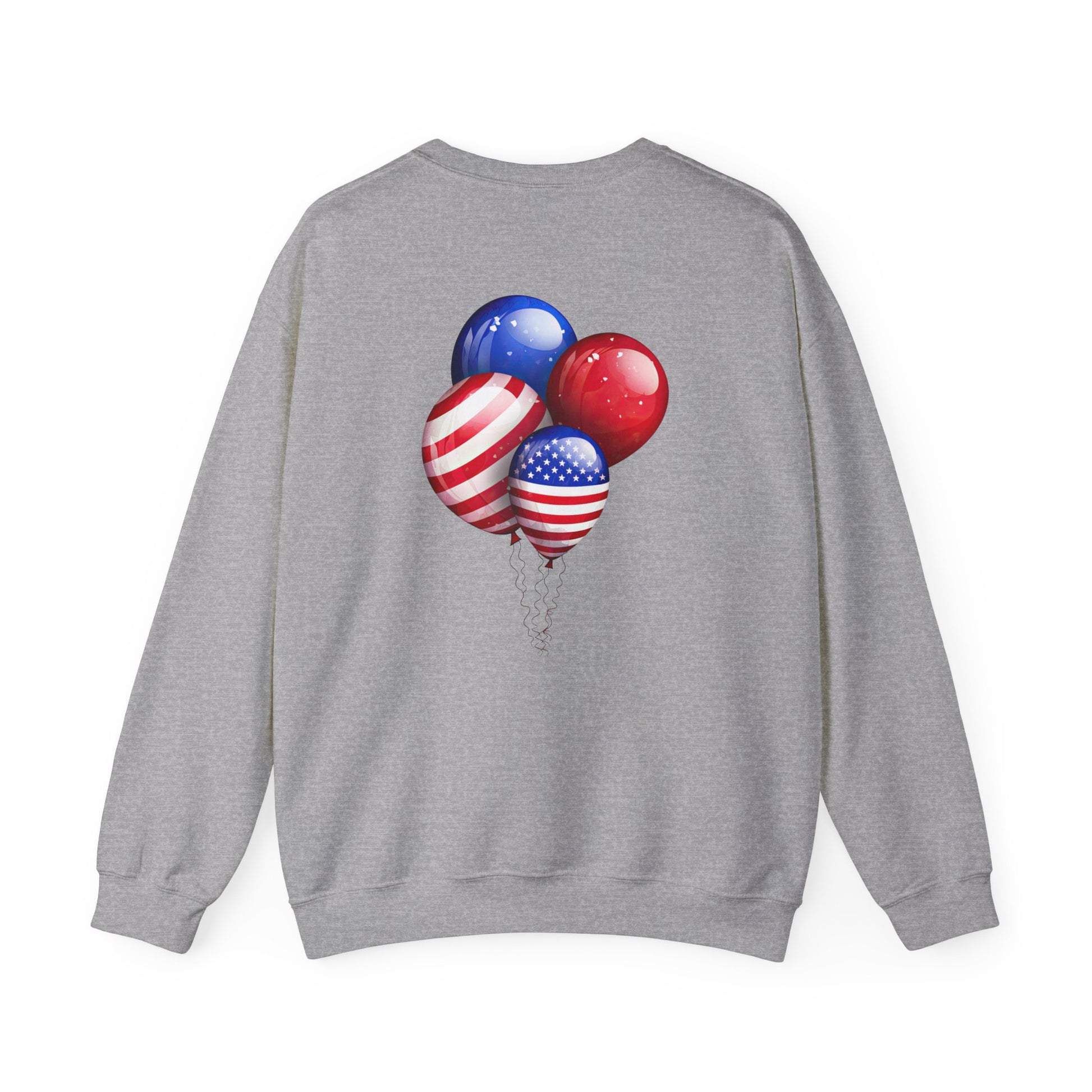 Patriotic Balloons Crewneck Sweatshirt – USA Flag 4th of July Pullover