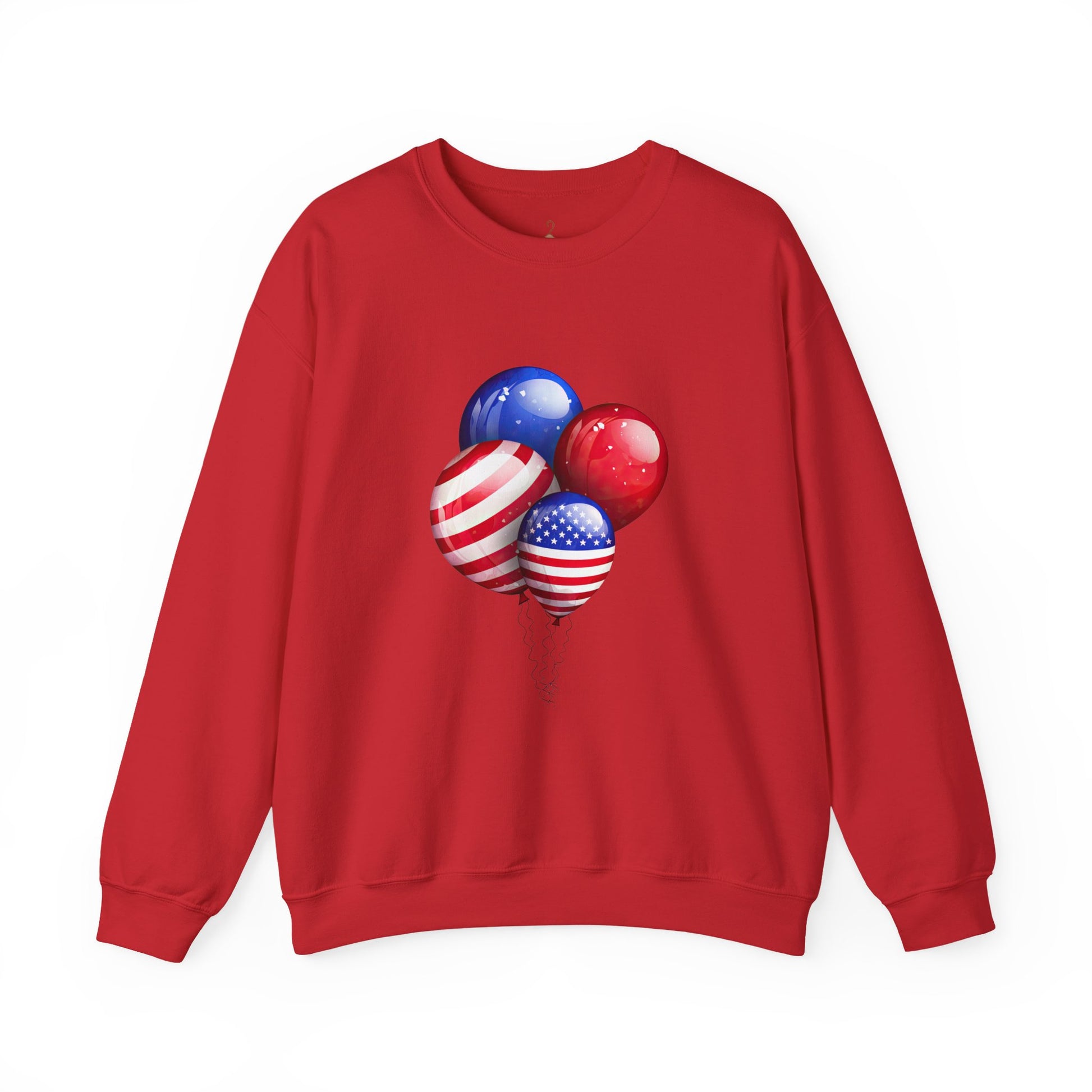 Patriotic Balloons Crewneck Sweatshirt – USA Flag 4th of July Pullover