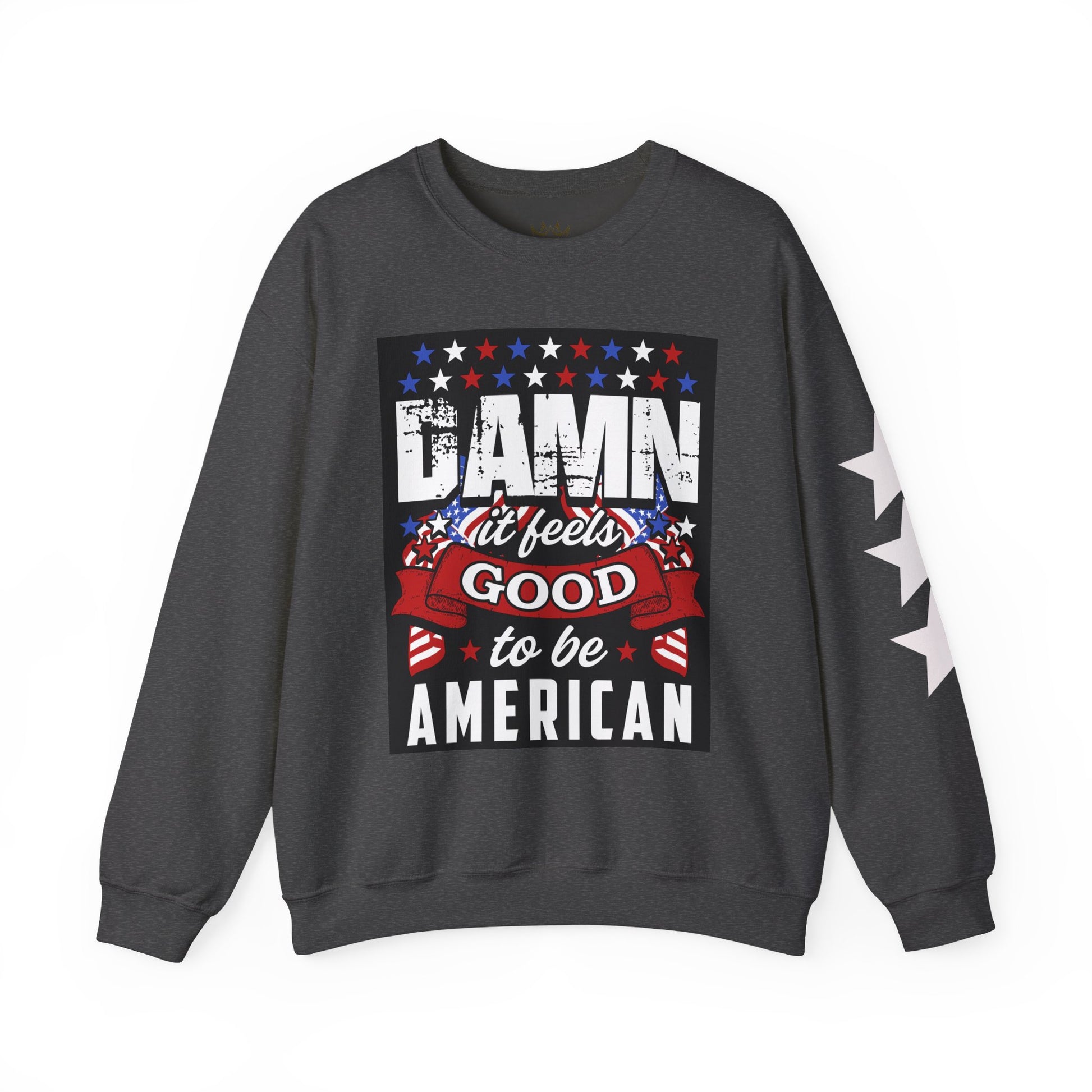 Damn It Feels Good to Be American Sweatshirt | , 4th of July Apparel, Casual Wear, Americana Fashion