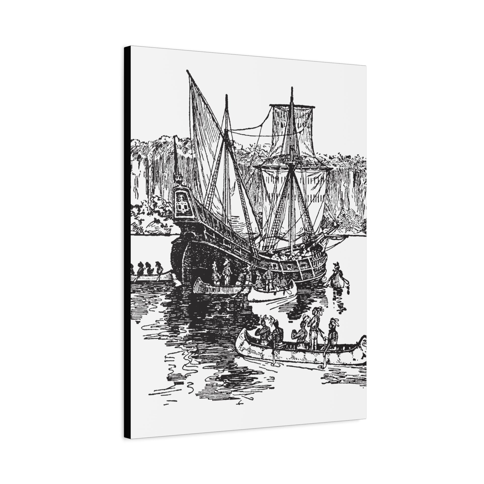 Nautical Canvas Wall Art, Vintage Ship Decor, Maritime Artwork, Home Decor, Nautical Gifts