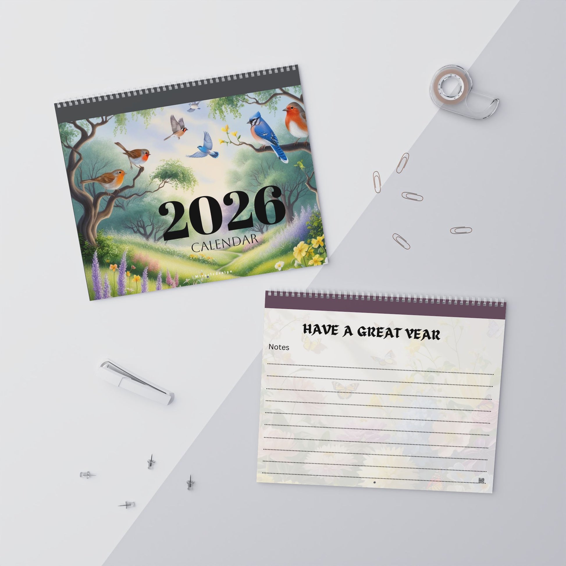 Floral & Nature Wall Calendar 2026 - Monthly Planner with Scenic Artwork
