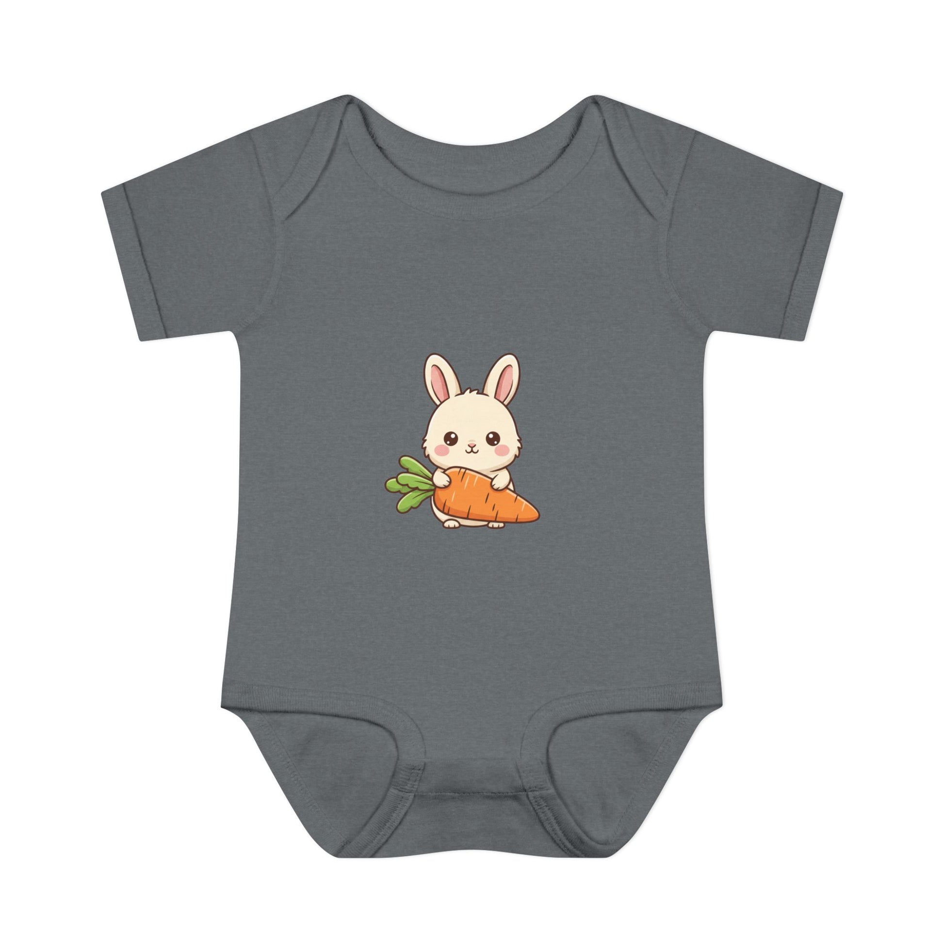 Baby Bodysuit — Cute Bunny with Carrot Infant Onesie
