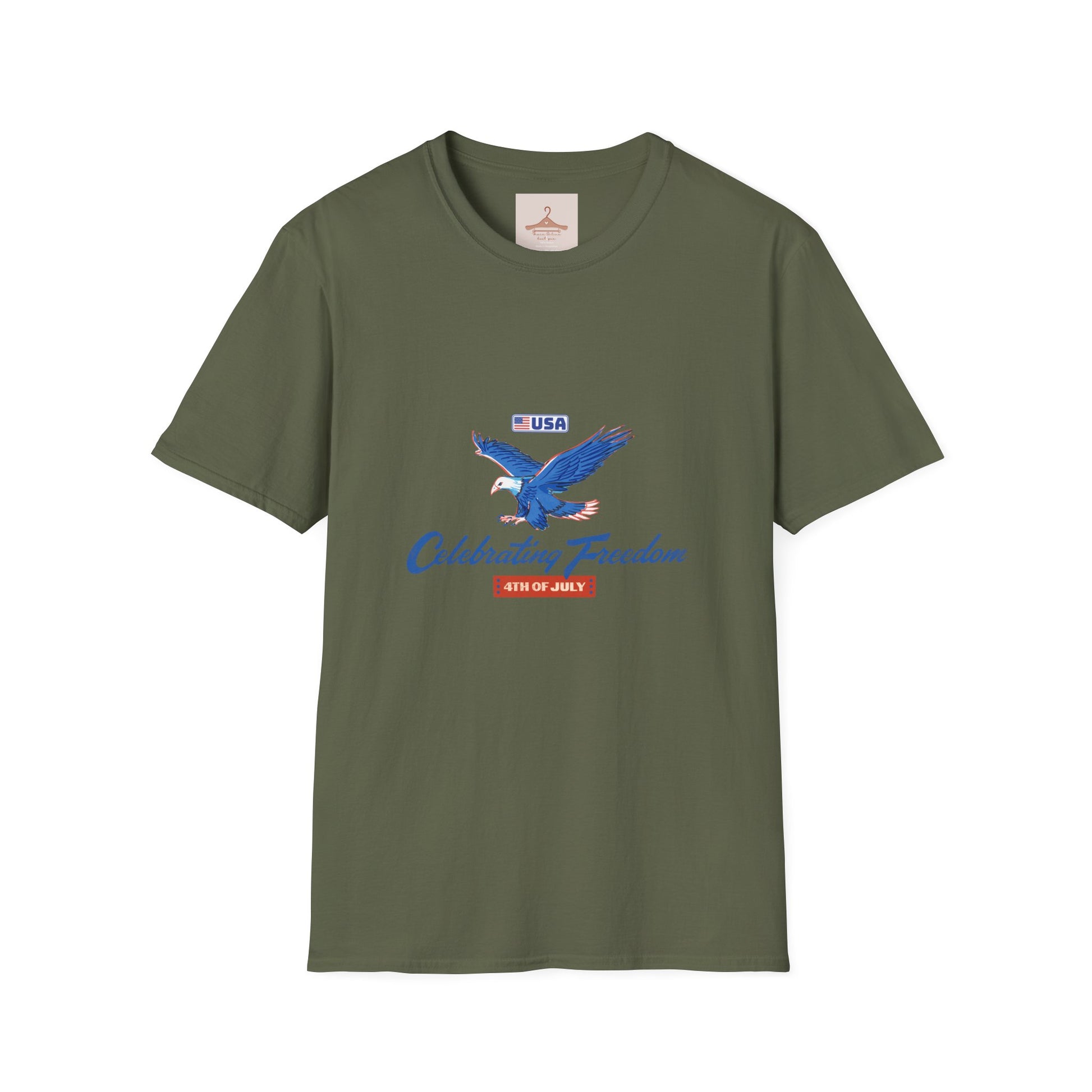 Patriotic Eagle T-Shirt — "Celebrating Freedom" USA Graphic Tee