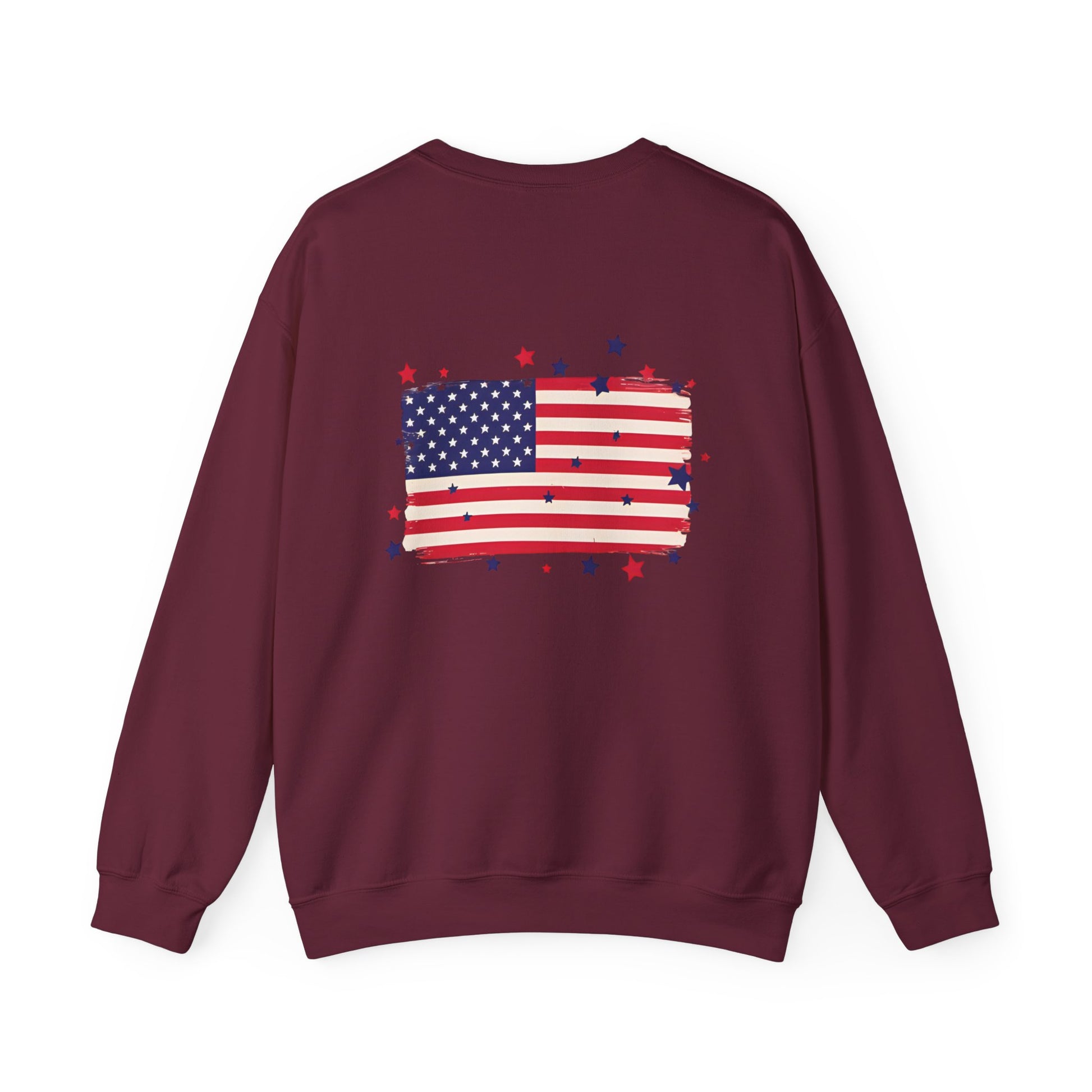 Patriotic American Flag Crewneck Sweatshirt