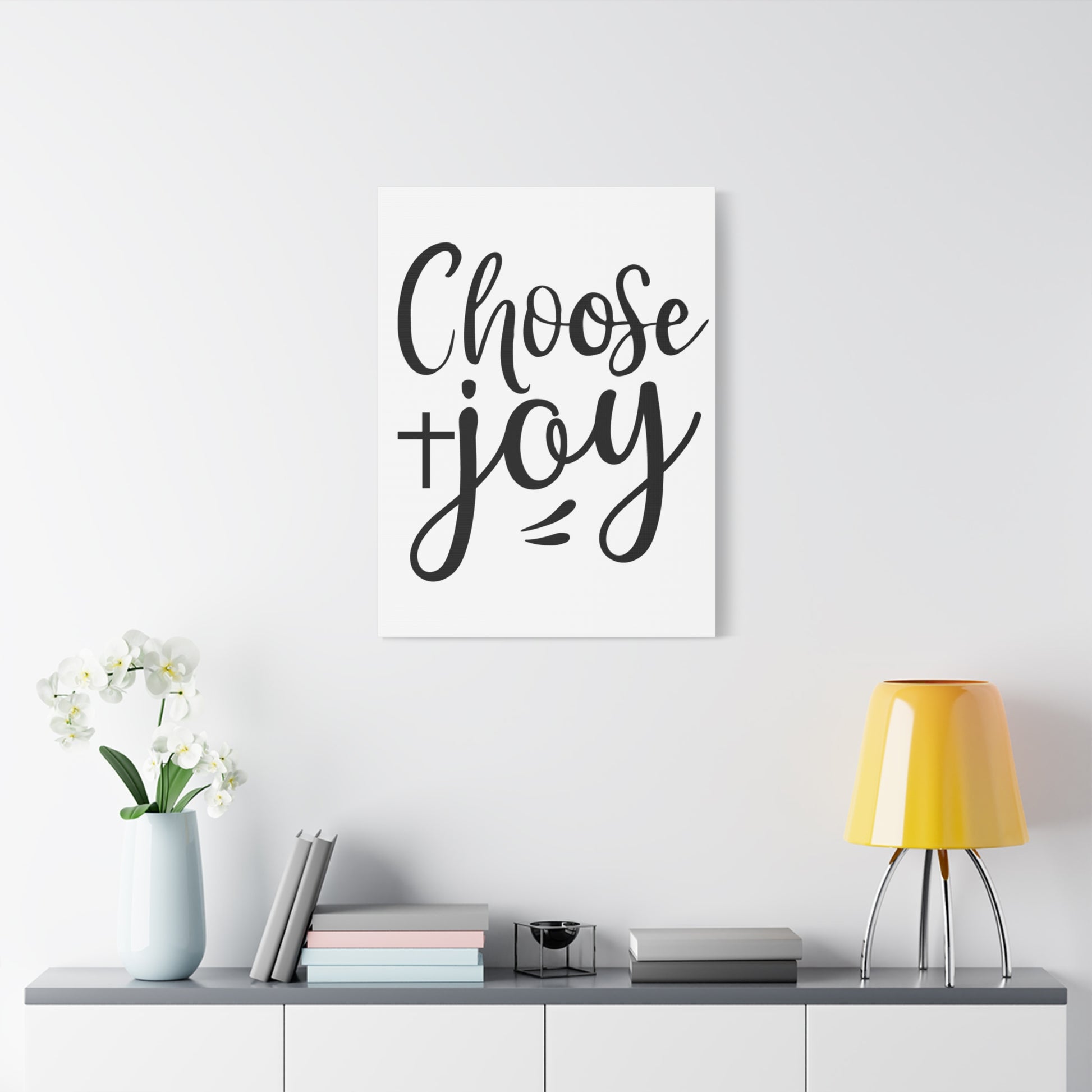 Inspirational Wall Art Canvas, Choose Joy Decor, Uplifting Home Decor