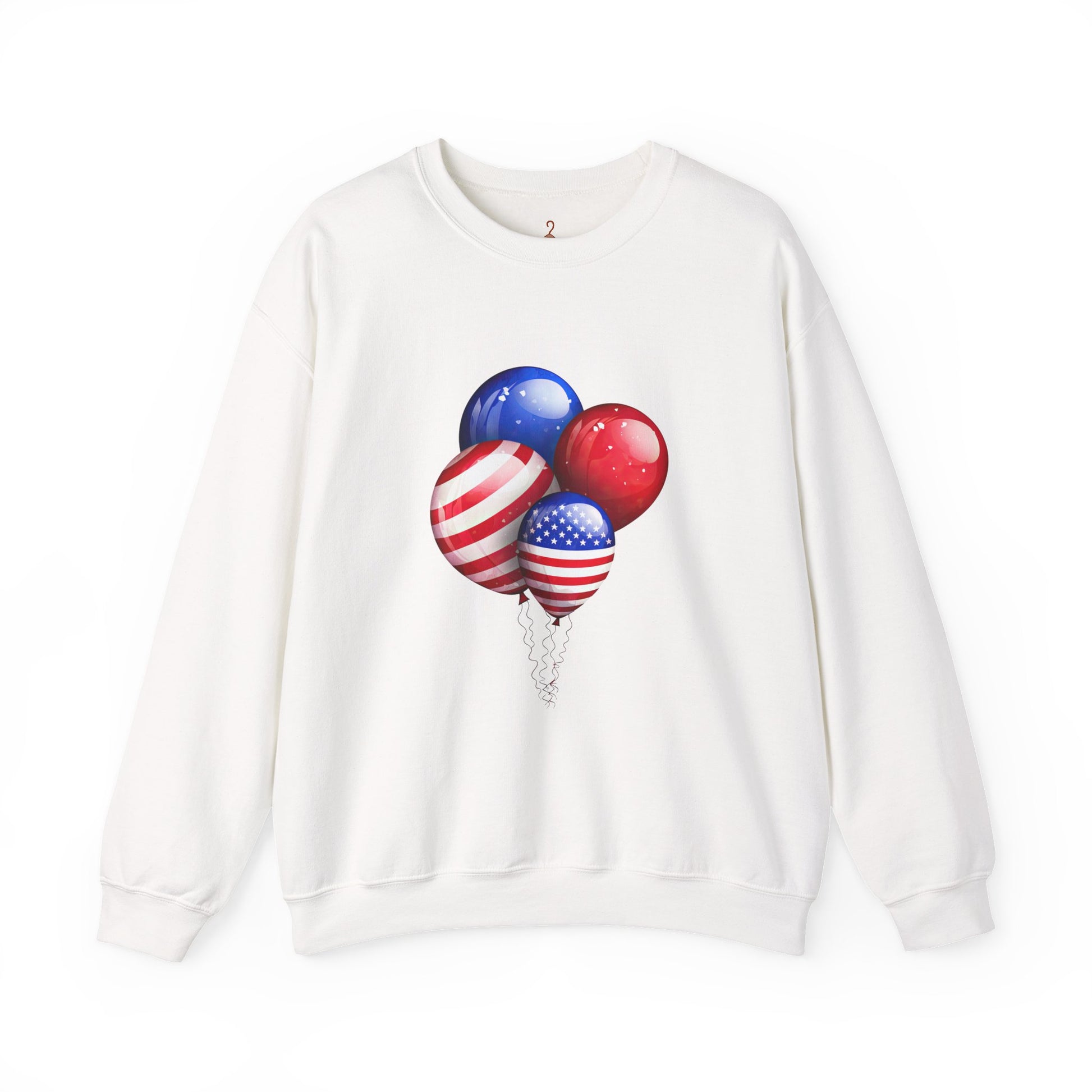 Patriotic Balloons Crewneck Sweatshirt – USA Flag 4th of July Pullover
