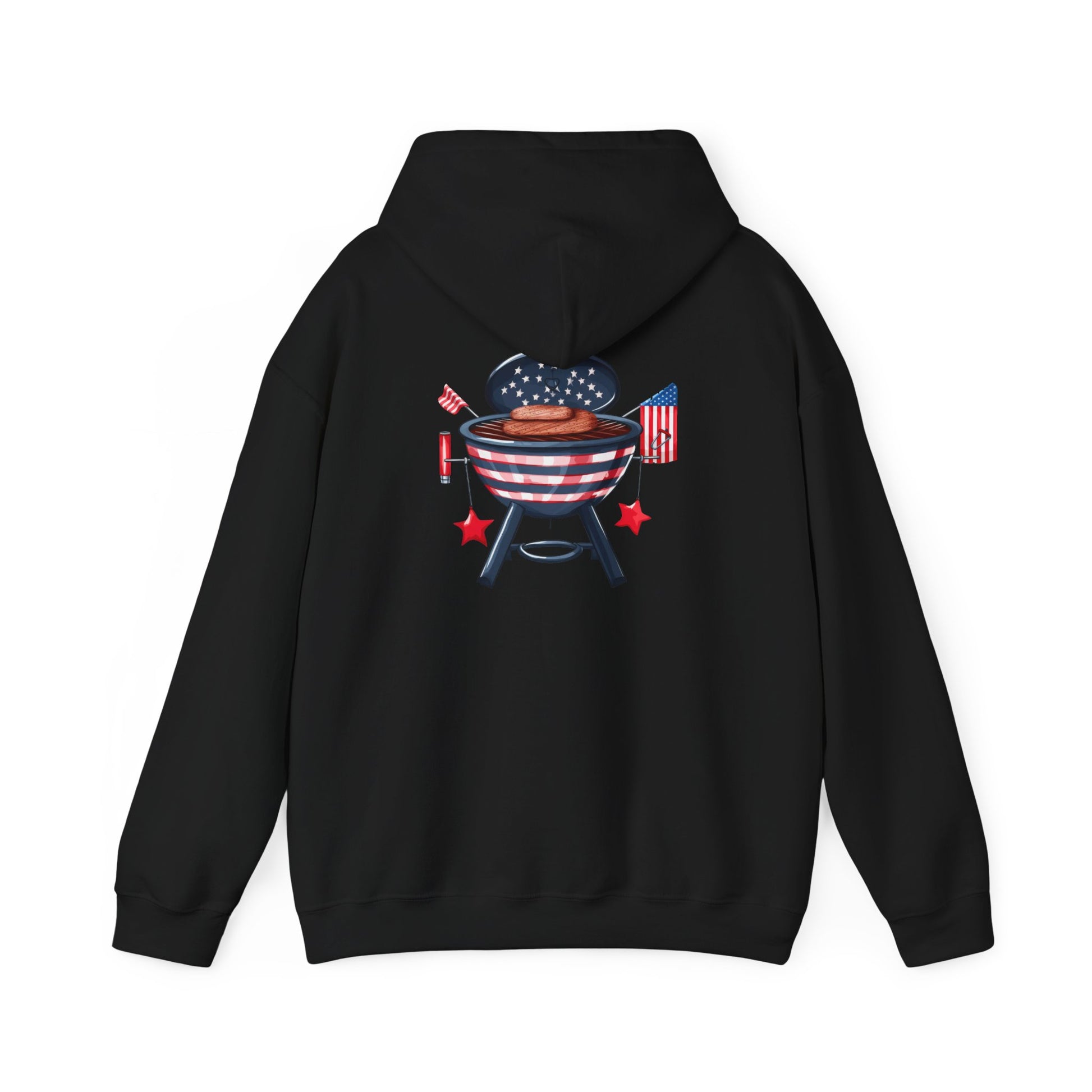 American Flag Grill Hoodie – Patriotic BBQ Sweatshirt for 4th of July
