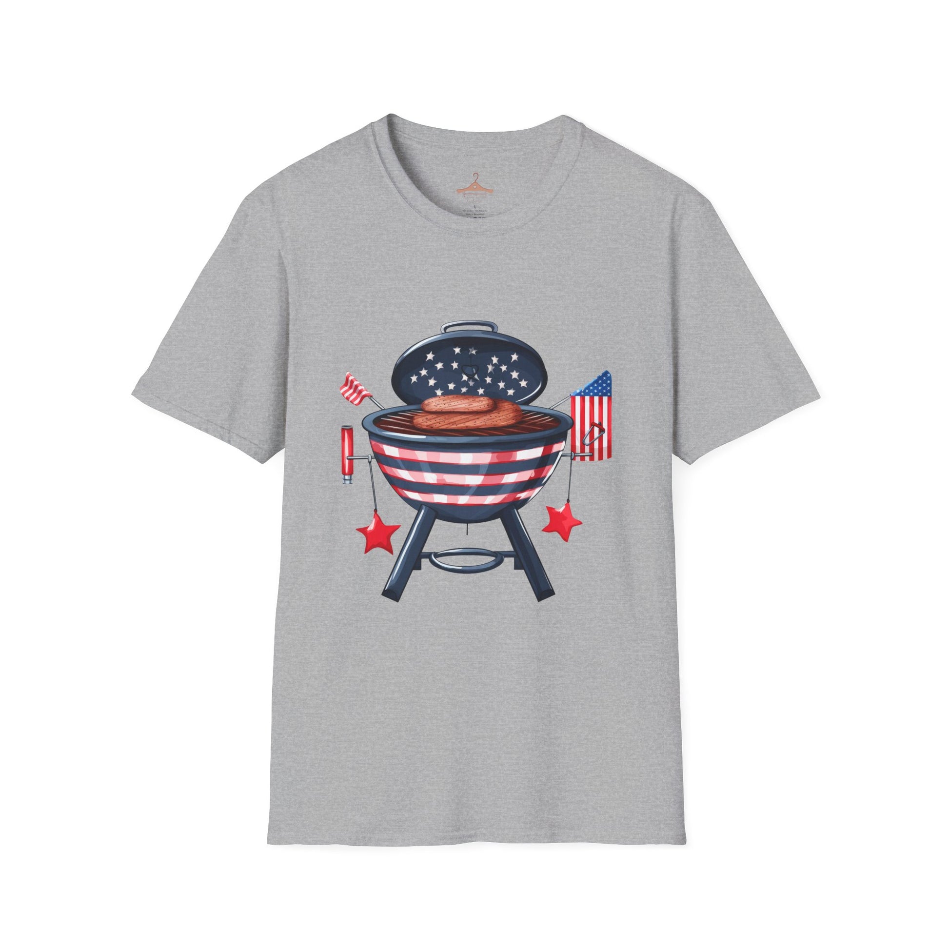 Patriotic Grill T-Shirt — American BBQ Fourth of July Cookout Tee
