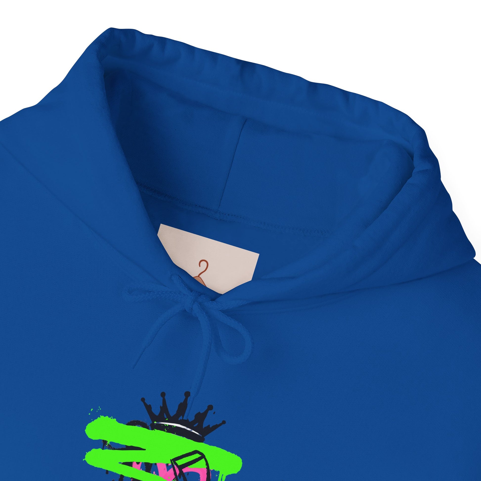 Crowned Snake Hoodie — Neon Green Graffiti Snake Pullover