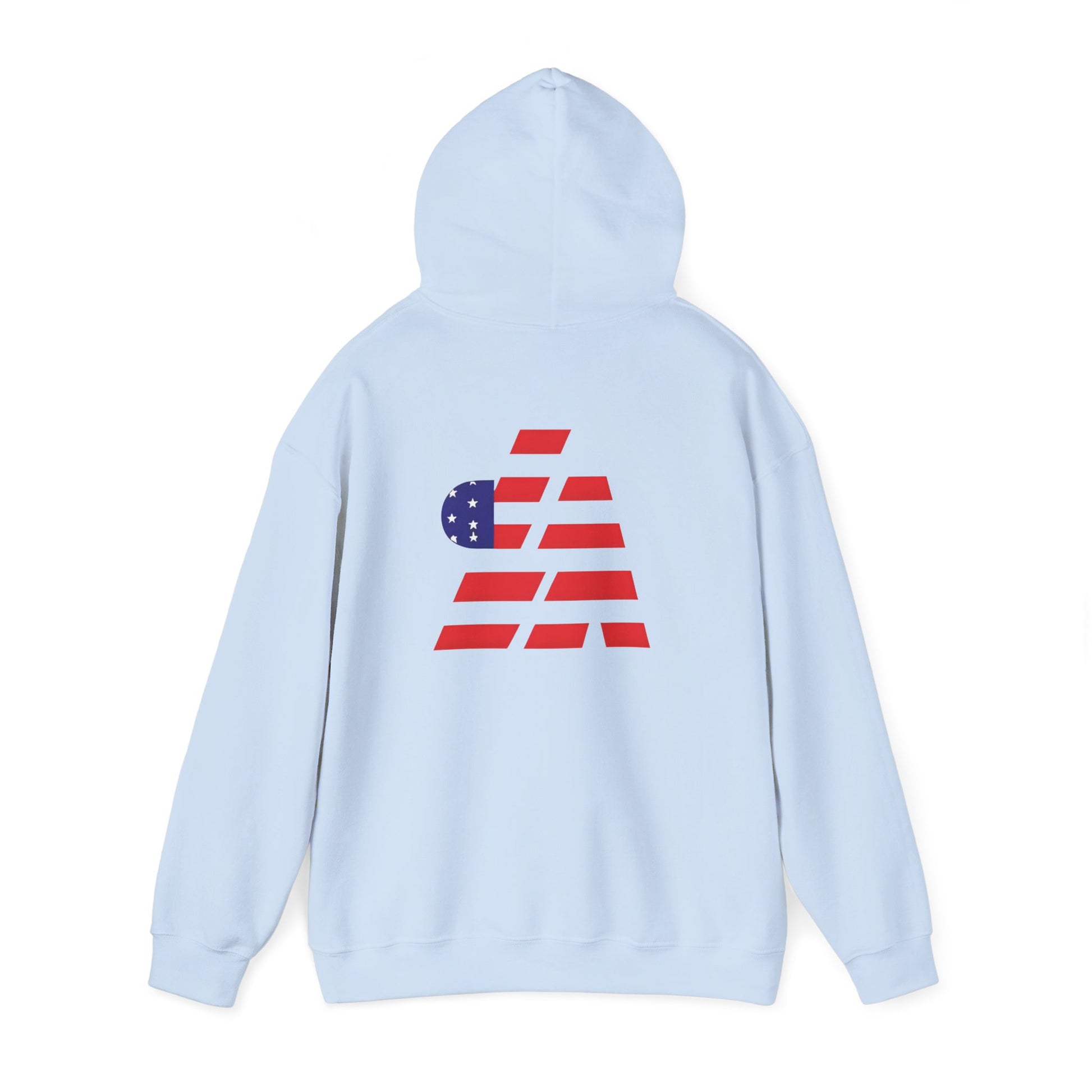 Patriotic Graphic Hoodie - Unisex Heavy Blend Sweatshirt with Flag Design