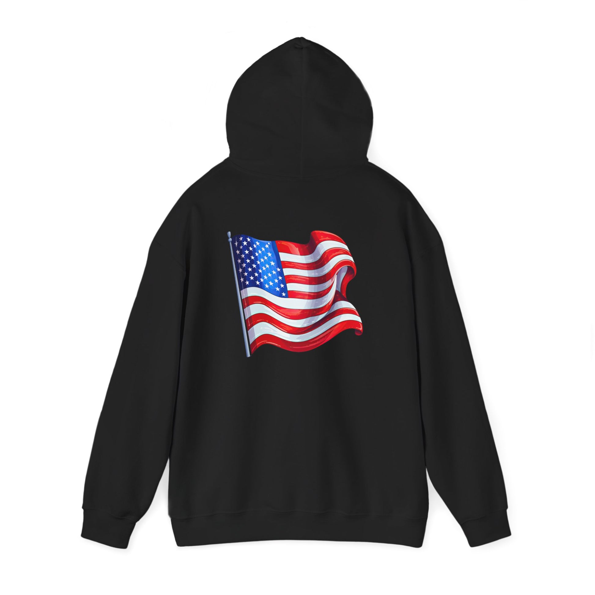 Patriotic Flag Hooded Sweatshirt | Unisex Heavy Blend | Perfect for Celebrations