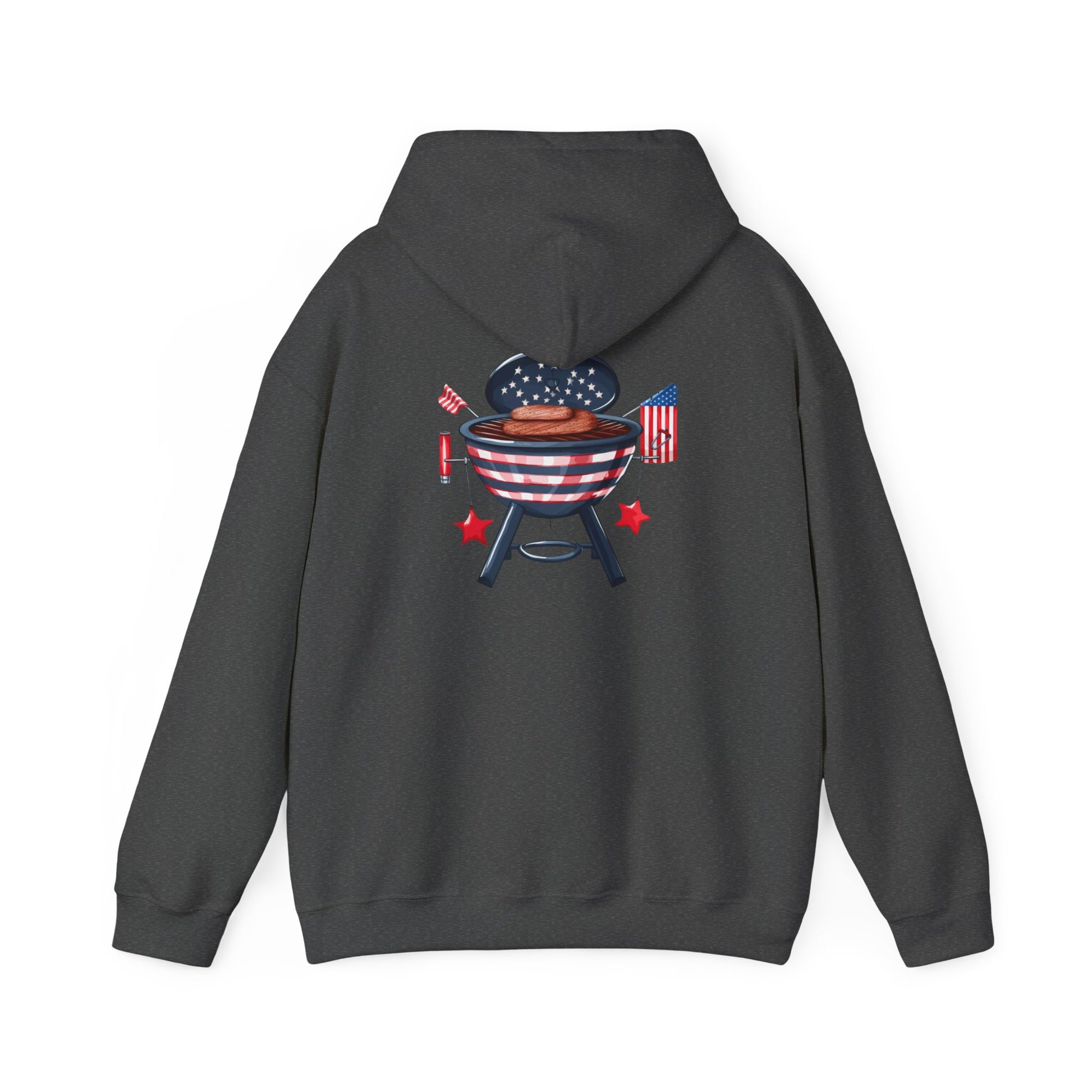 American Flag Grill Hoodie – Patriotic BBQ Sweatshirt for 4th of July