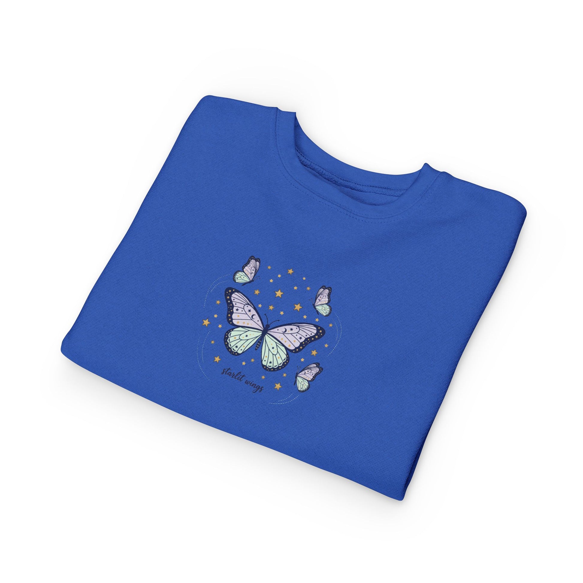 Butterfly Wings Toddler Sweatshirt — Purple Green Cute Kids Pullover