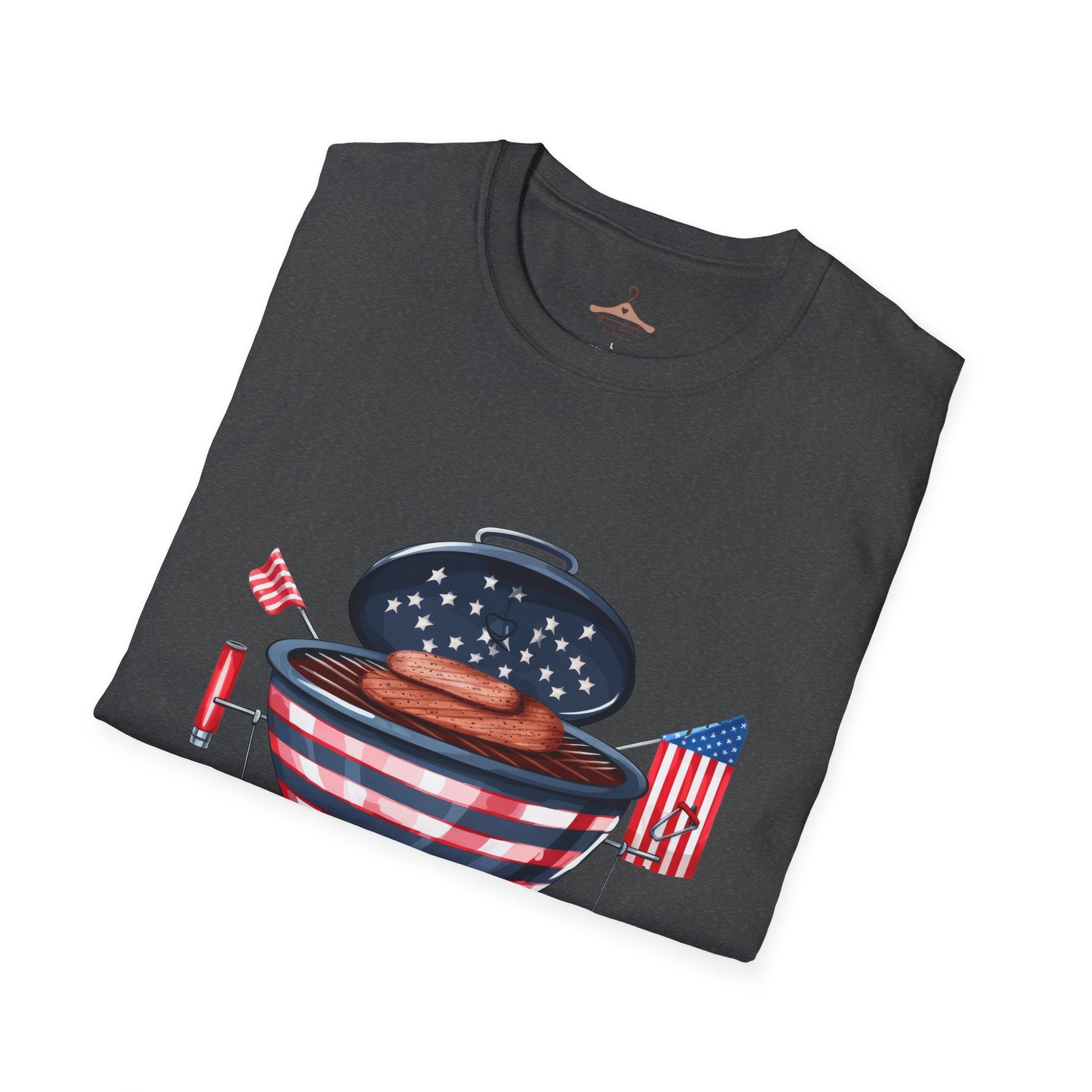 Patriotic Grill T-Shirt — American BBQ Fourth of July Cookout Tee