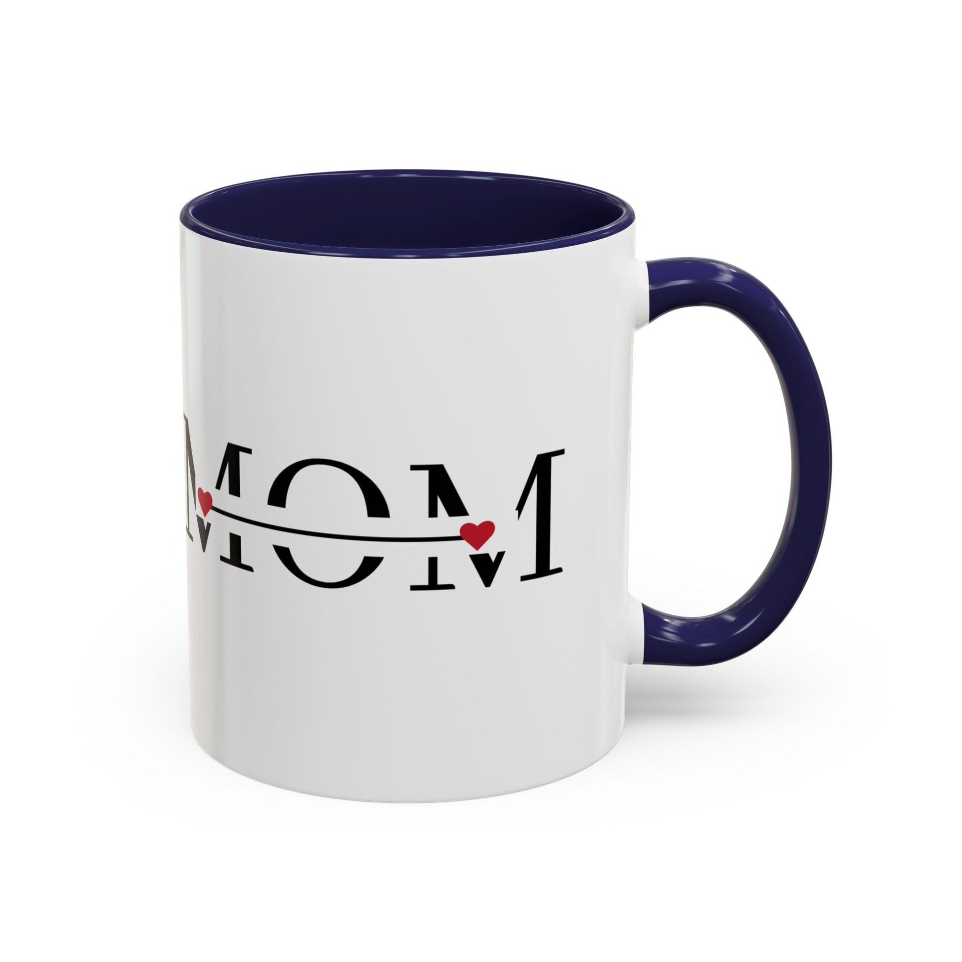 Mom Heart Accent Coffee Mug