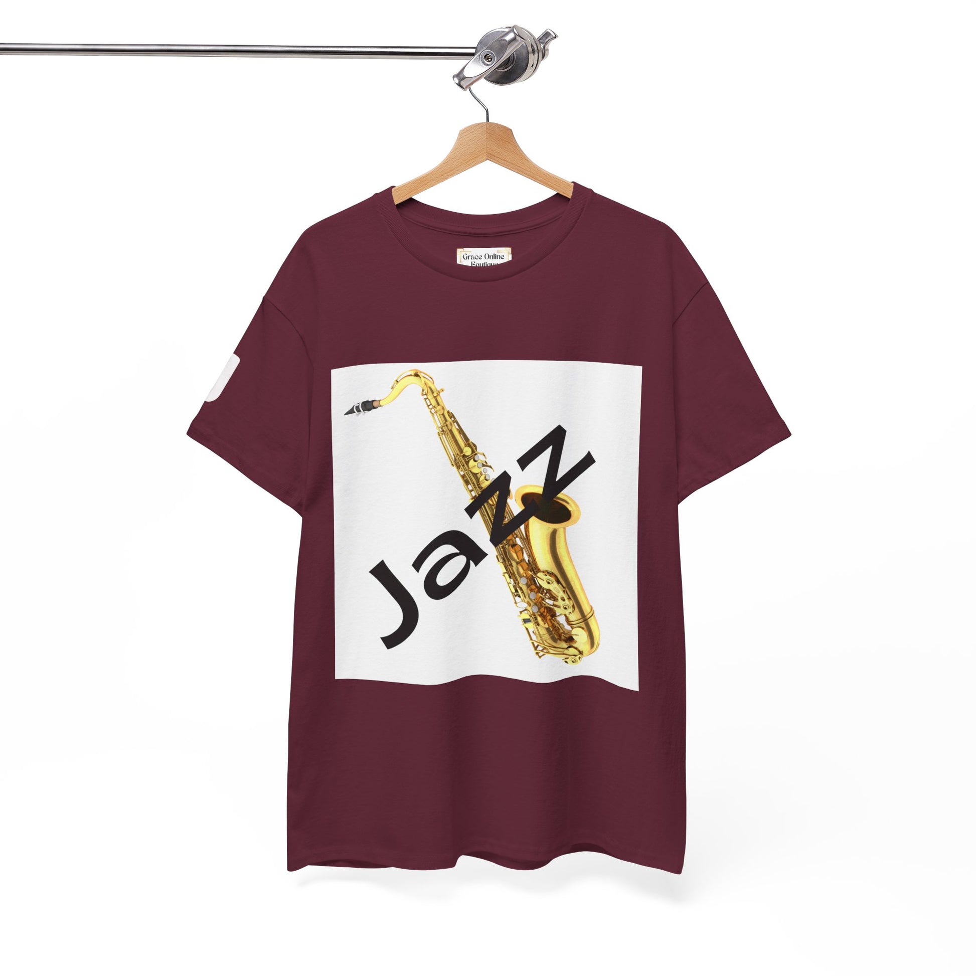 Jazz Saxophone Unisex Heavy Cotton Tee | Music Lover Gift