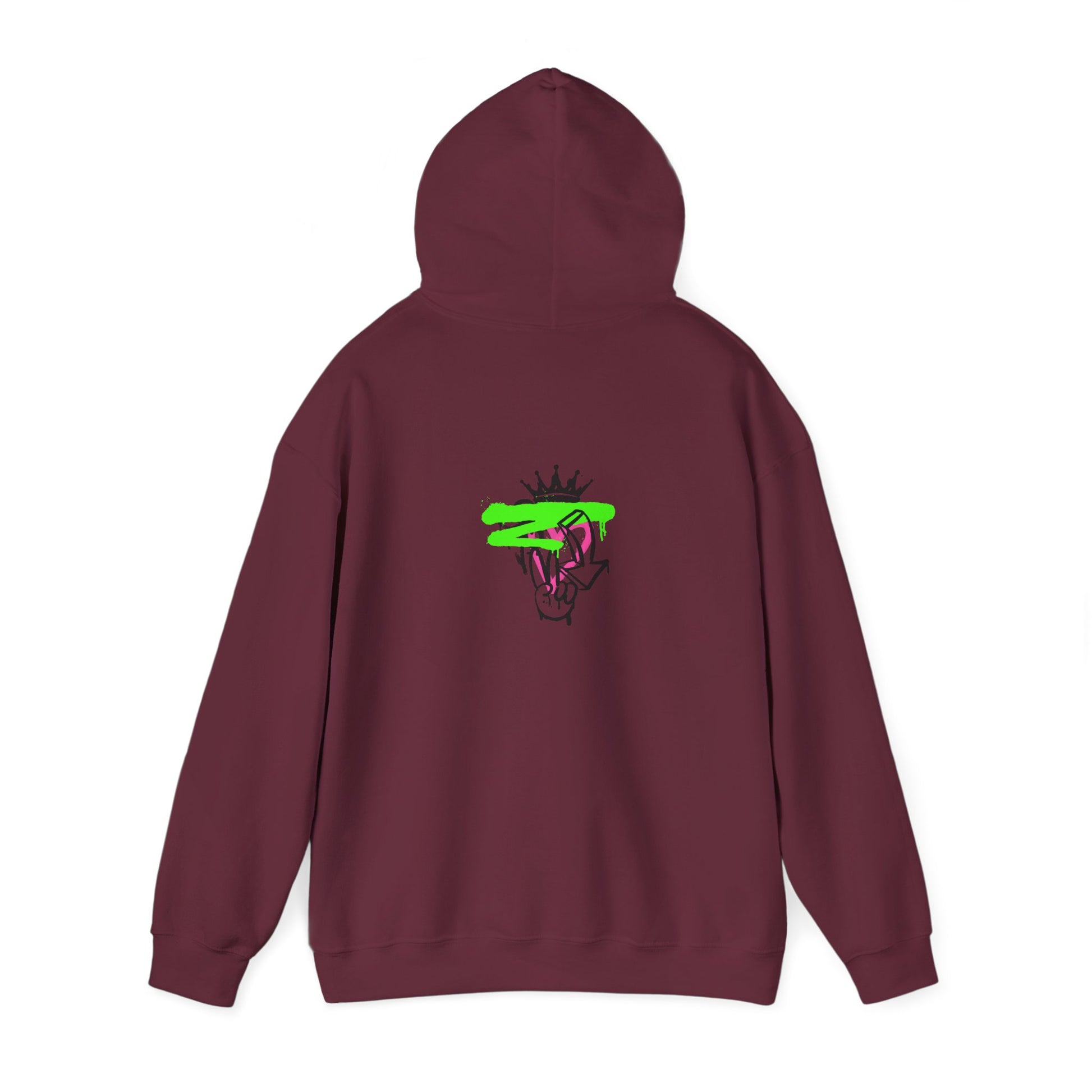 Crowned Snake Hoodie — Neon Green Graffiti Snake Pullover