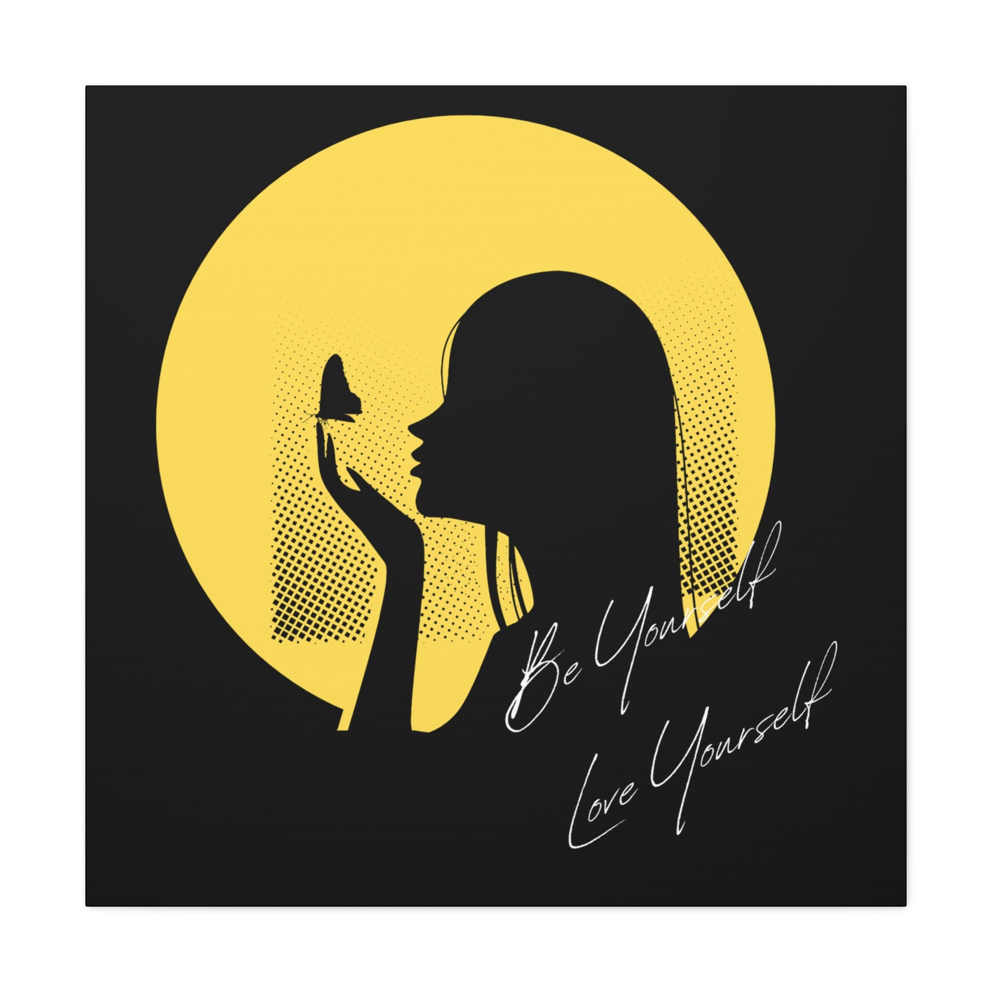 Inspirational Canvas Art, Self-Love Decor, Motivational Wall Art, Butterfly Print