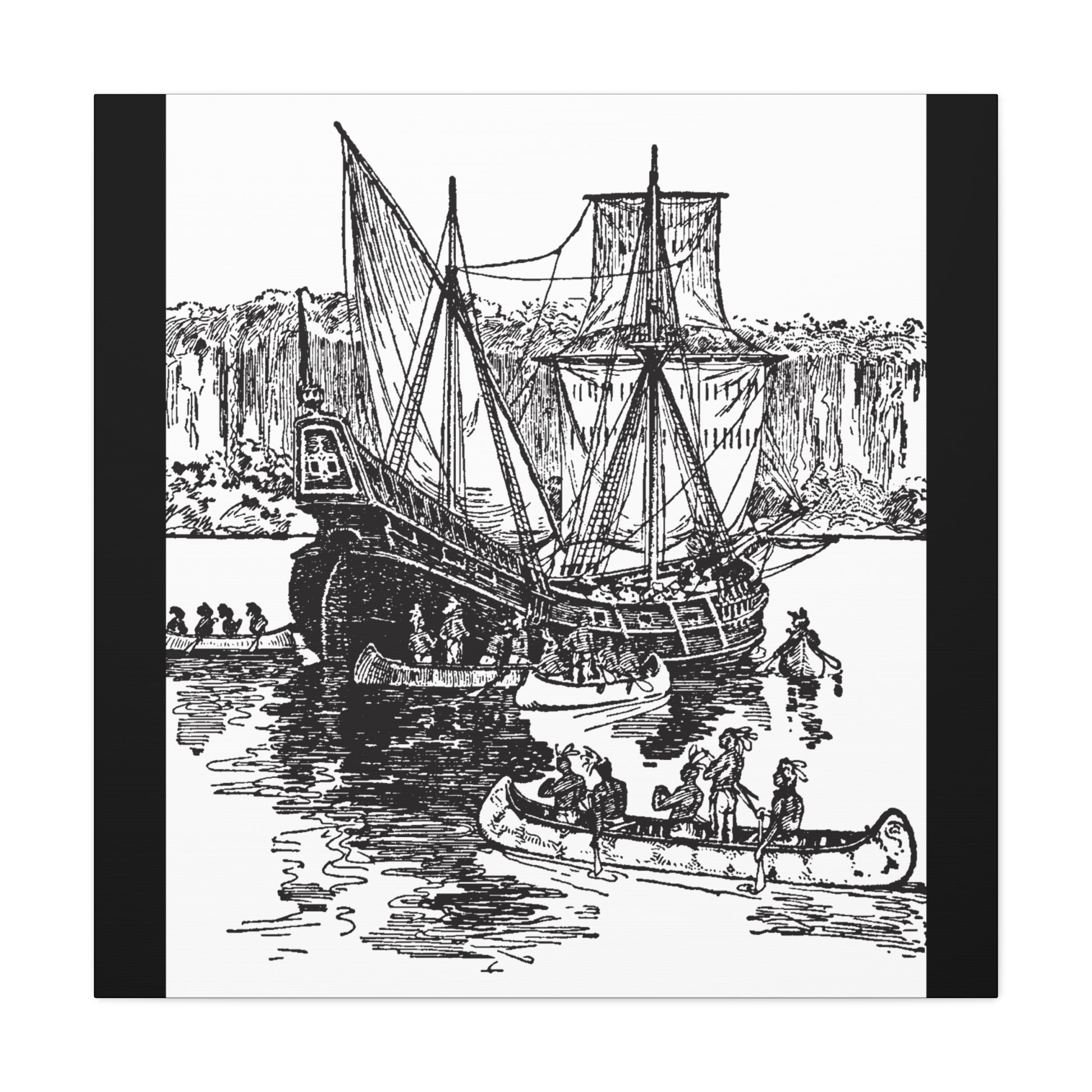 Nautical Canvas Wall Art, Vintage Ship Decor, Maritime Artwork, Home Decor, Nautical Gifts