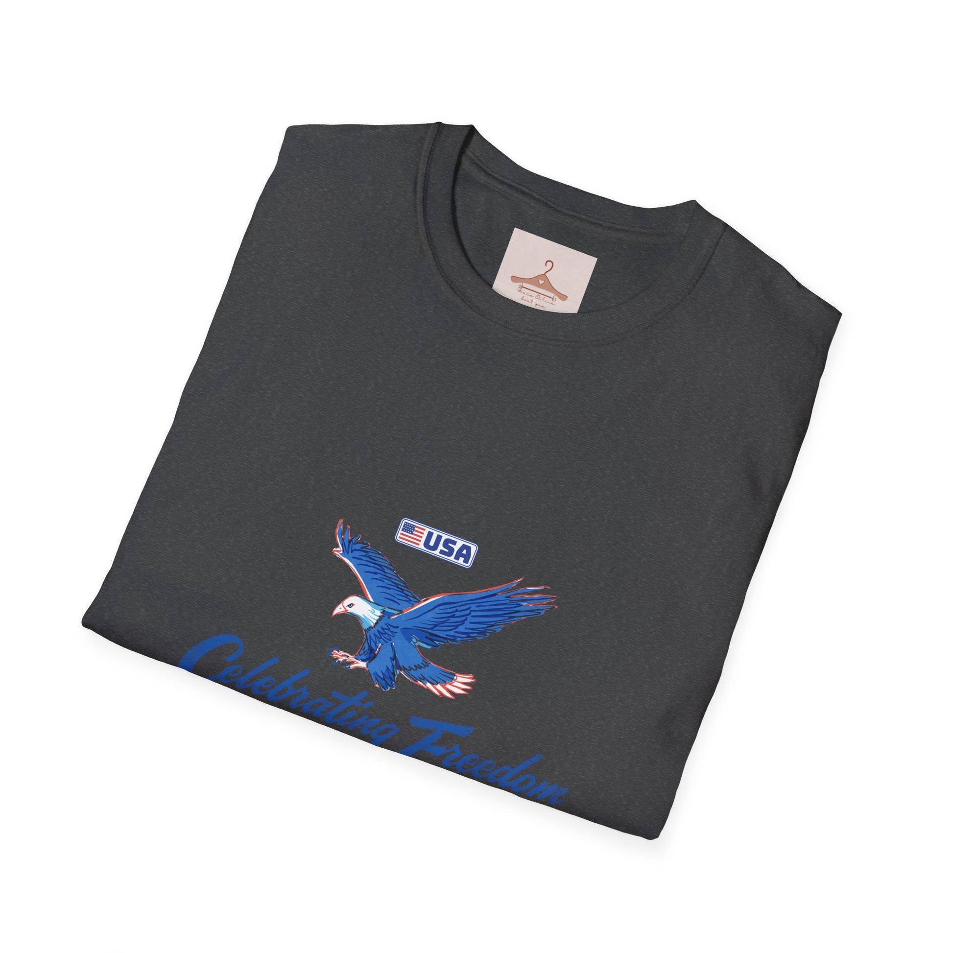 Patriotic Eagle T-Shirt — "Celebrating Freedom" USA Graphic Tee