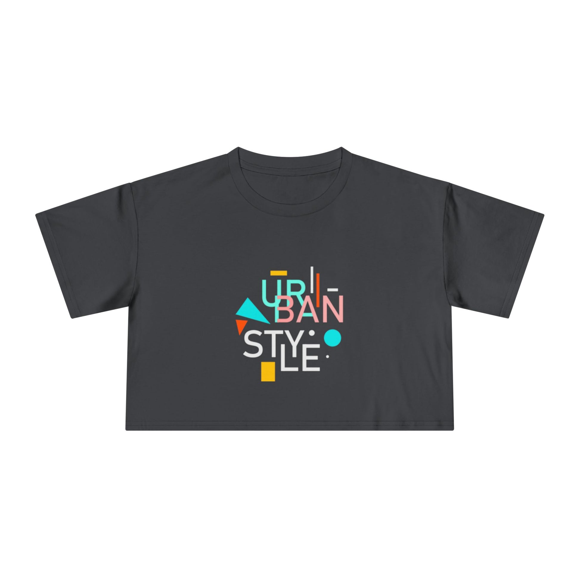 Urban Style Crop Tee — Retro Geometric Women's Graphic Top