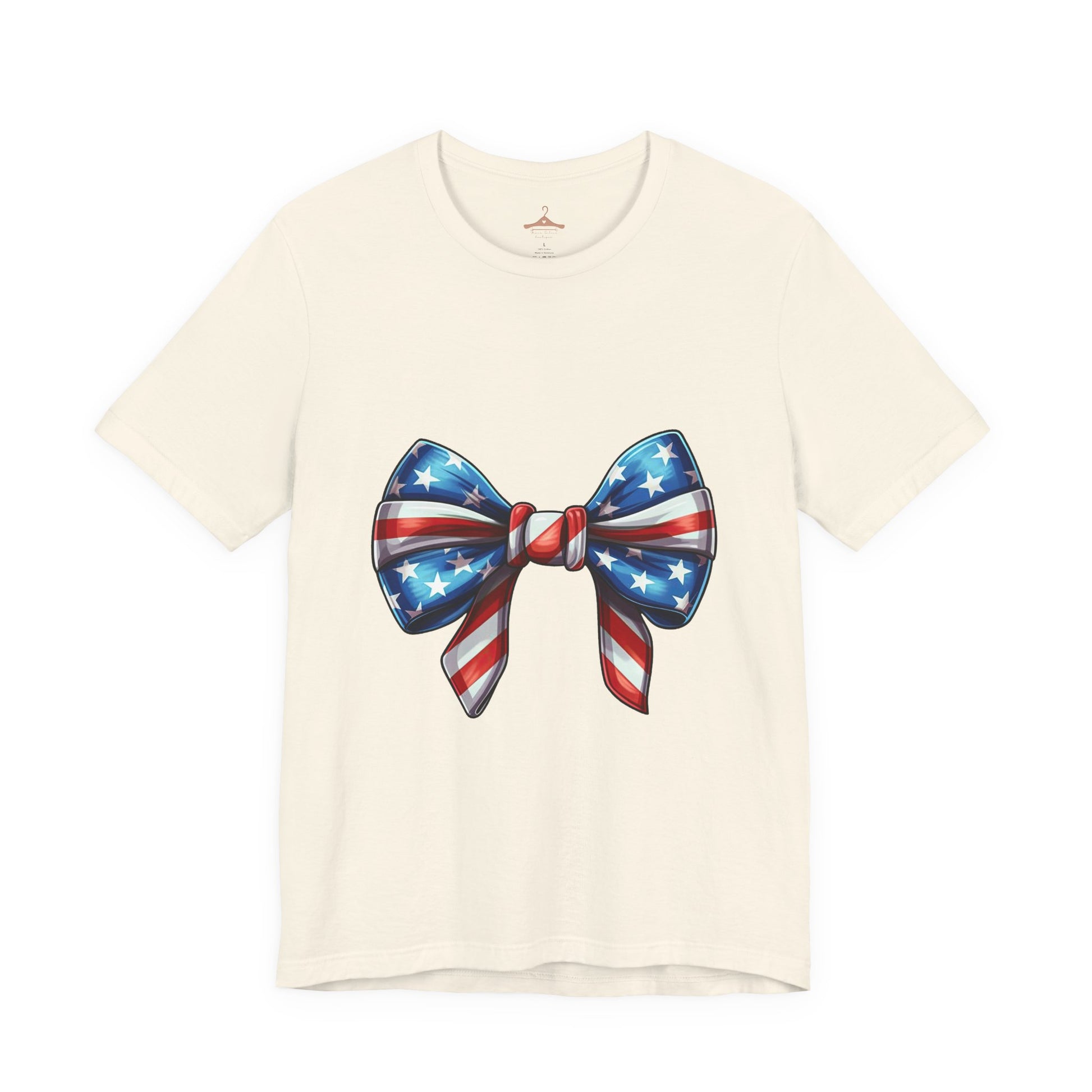American Flag Bow T-Shirt — Patriotic 4th of July Tee