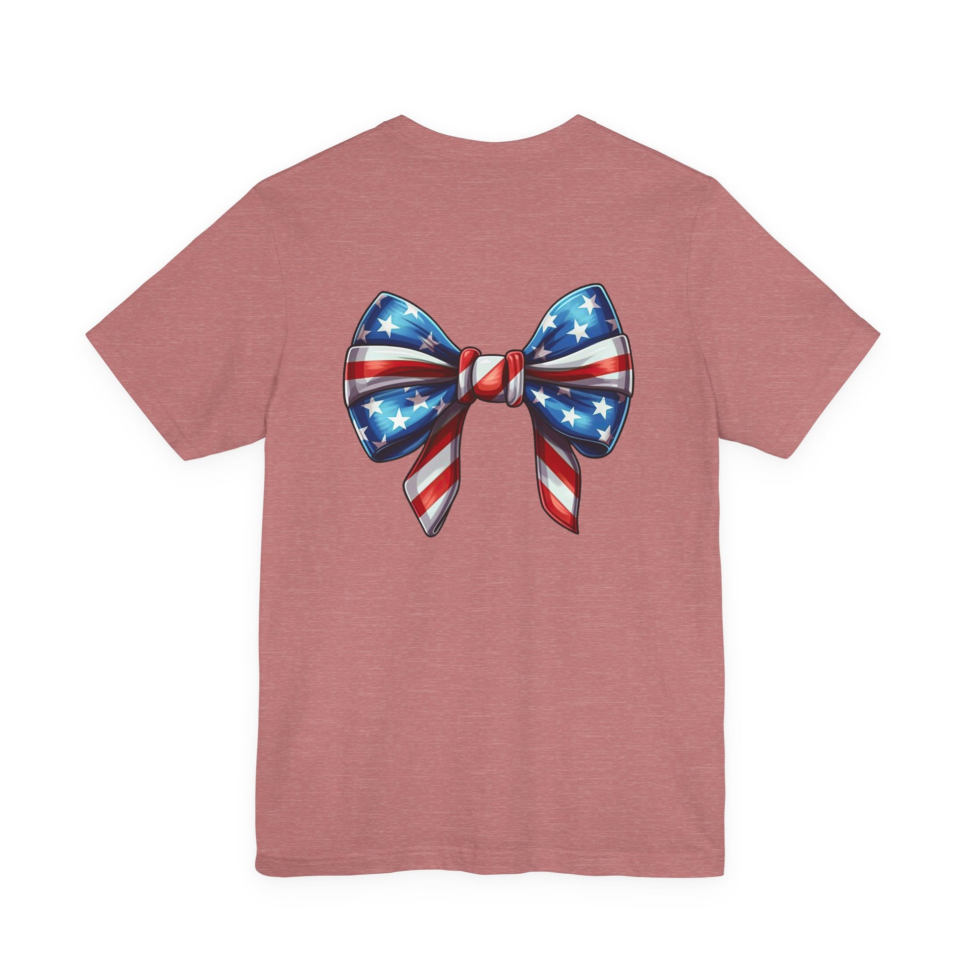 American Flag Bow T-Shirt — Patriotic 4th of July Tee