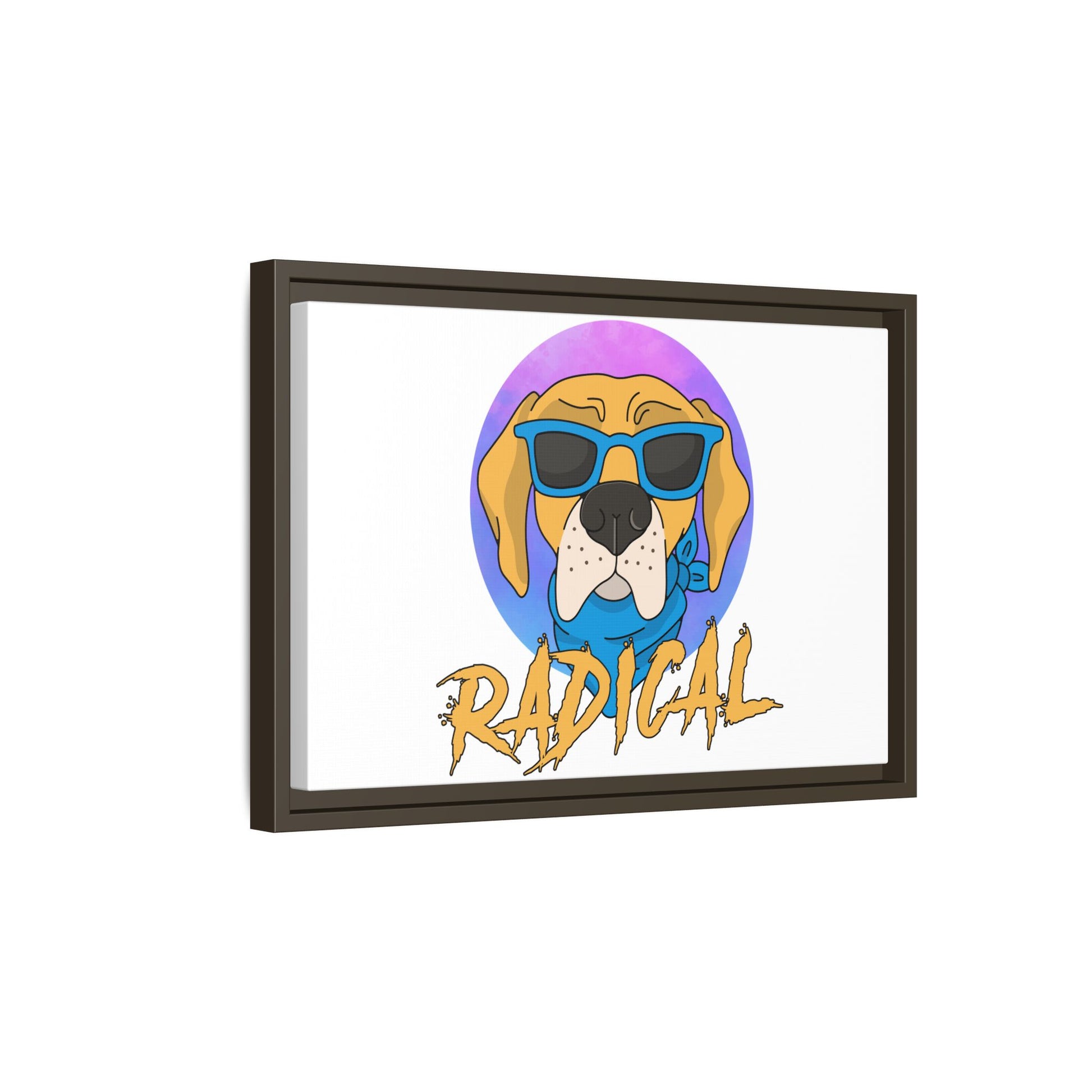 Radical Dog Art Print, Framed Canvas