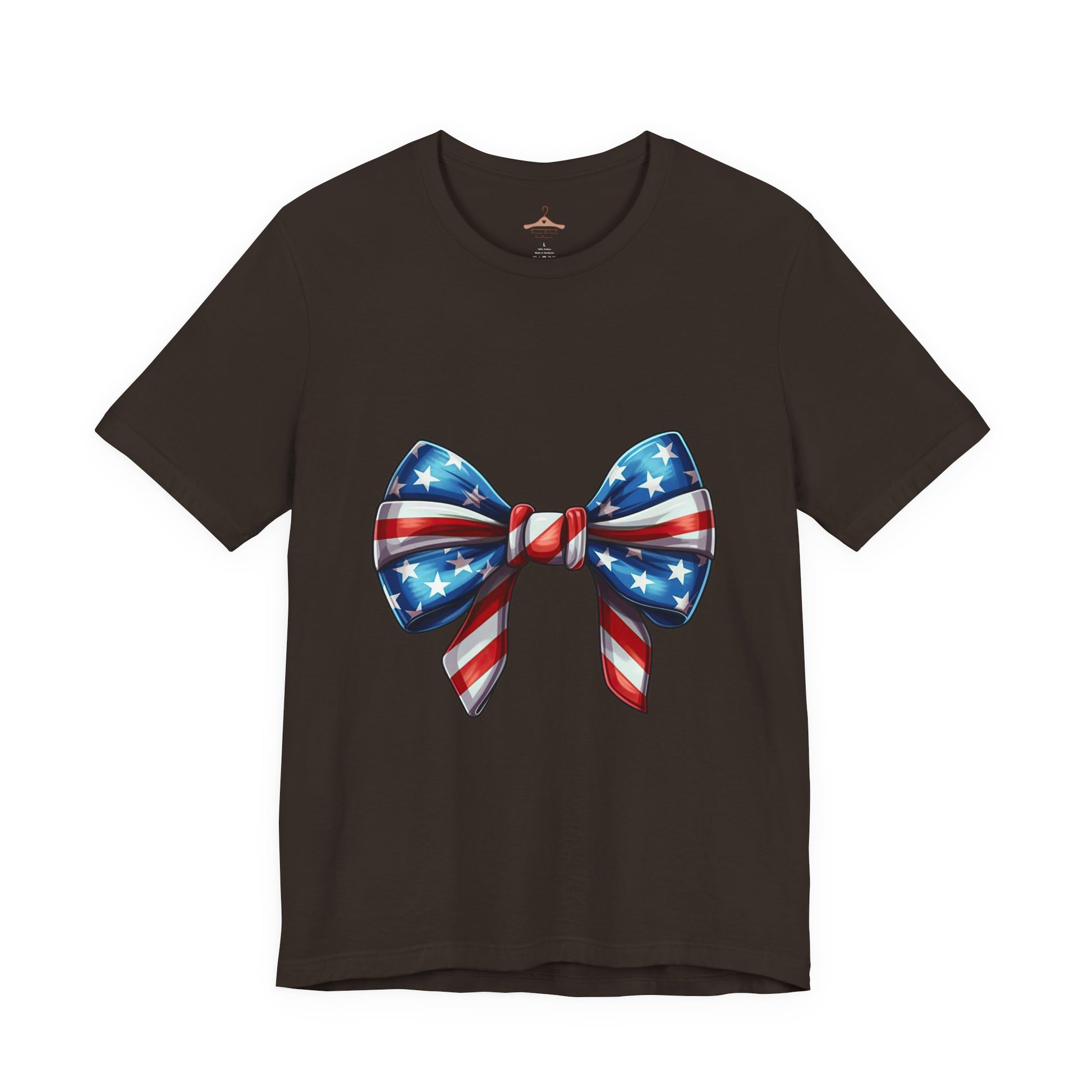 American Flag Bow T-Shirt — Patriotic 4th of July Tee