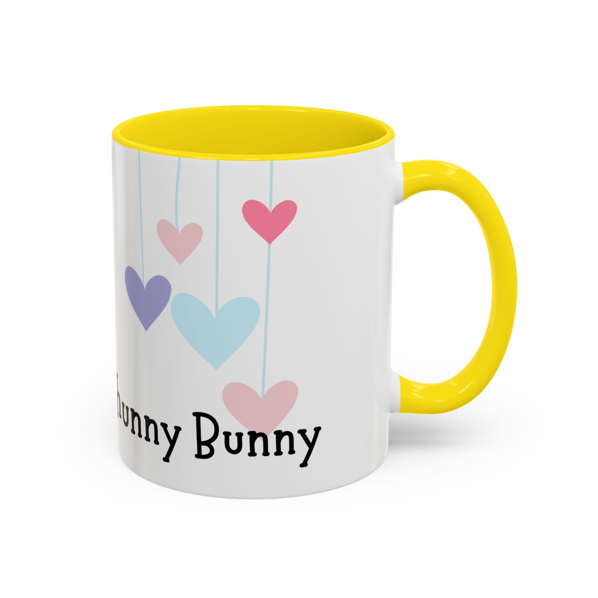 Cute Heart Hanging Accent Coffee Mug for Bunny Lovers