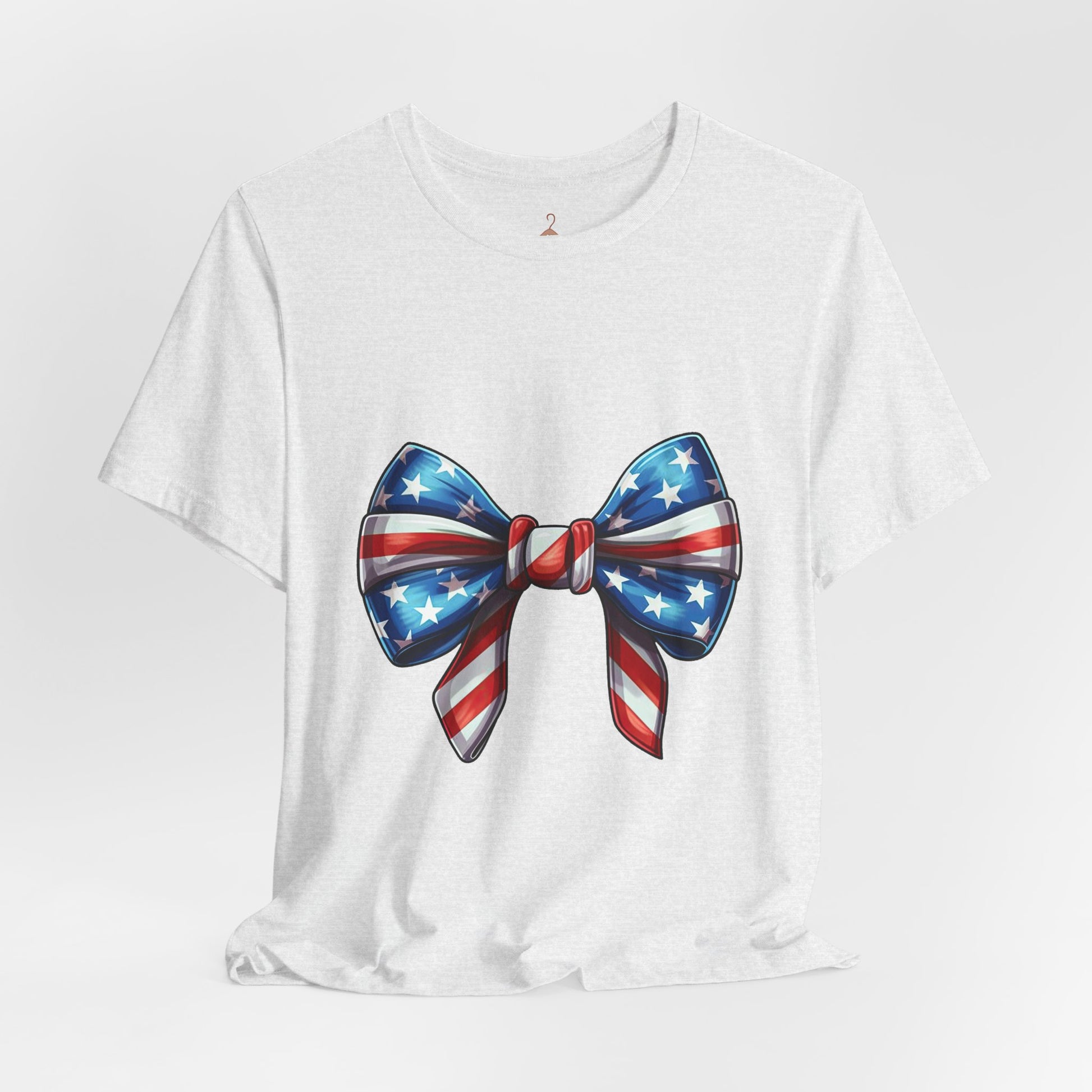 American Flag Bow T-Shirt — Patriotic 4th of July Tee