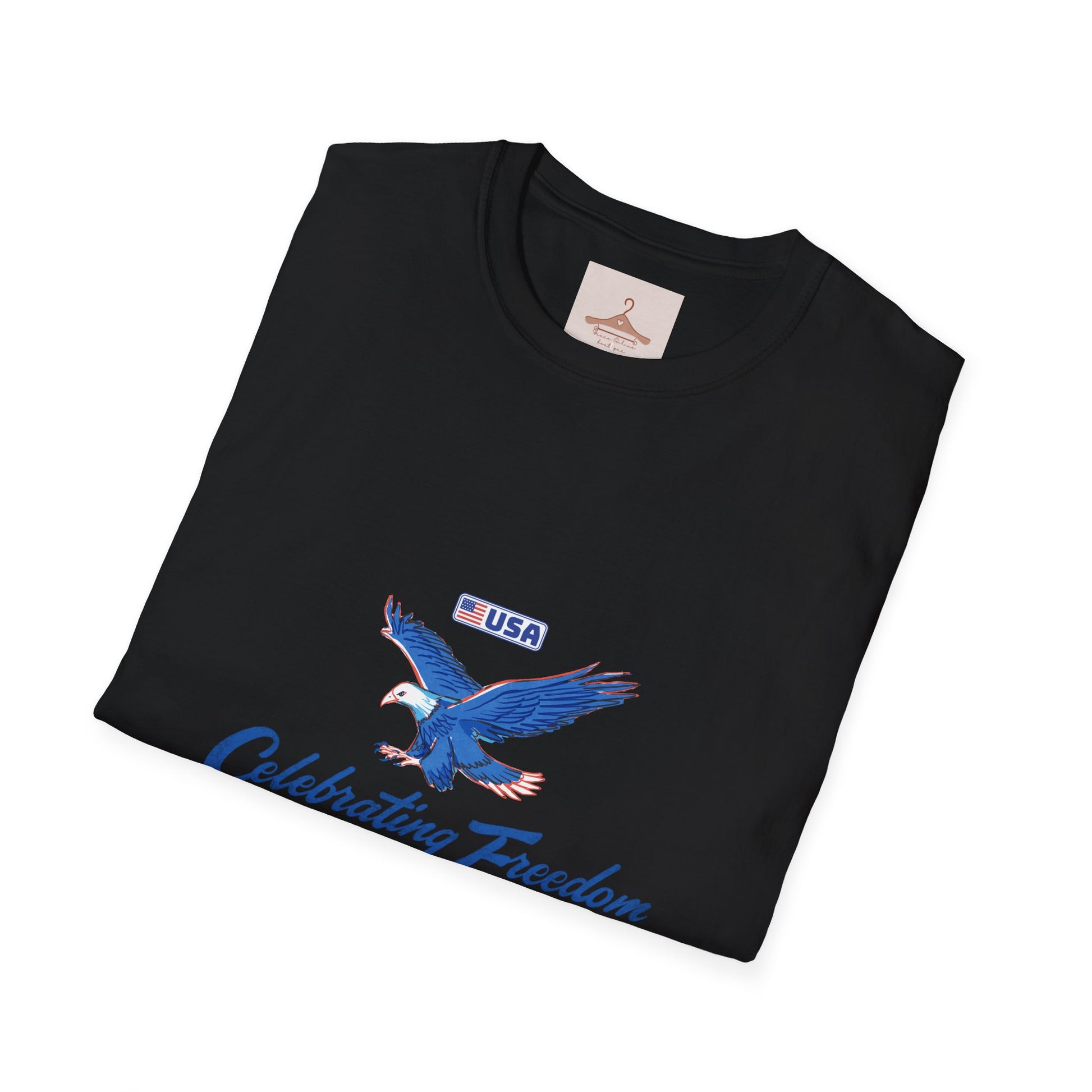 Patriotic Eagle T-Shirt — "Celebrating Freedom" USA Graphic Tee