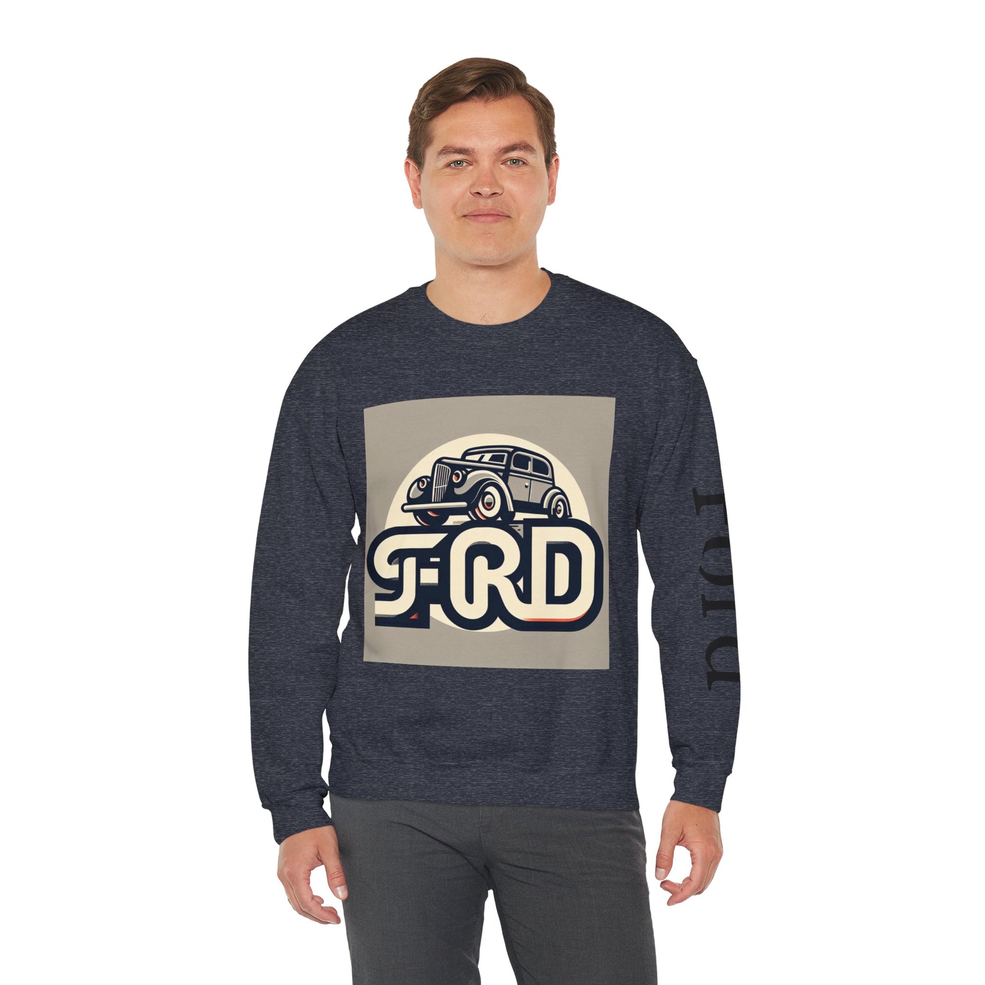 Vintage Car Graphic Crewneck Sweatshirt