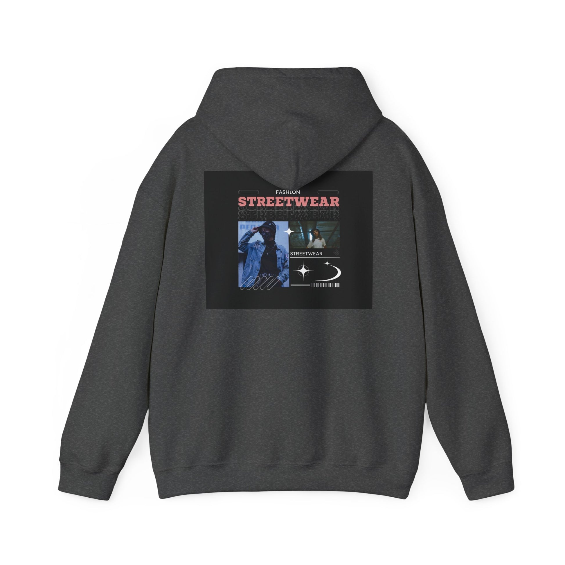 Streetwear Graphic Hoodie — "STREETWEAR" Urban Photo Collage Pullover