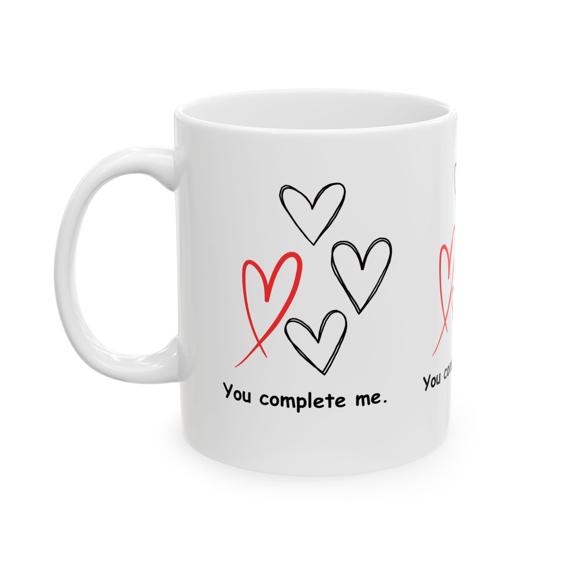 Romantic Heart Mug, Sweetheart Gift, Valentine's Day Mug