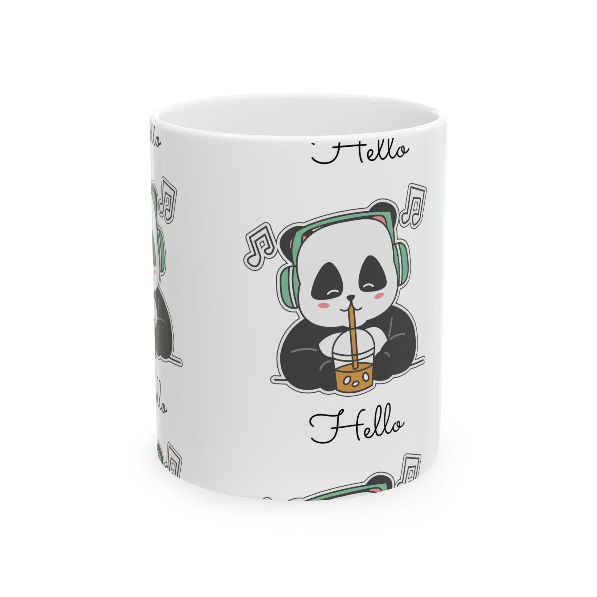 Cute Panda Hello Ceramic Mug - Perfect for Coffee Lovers