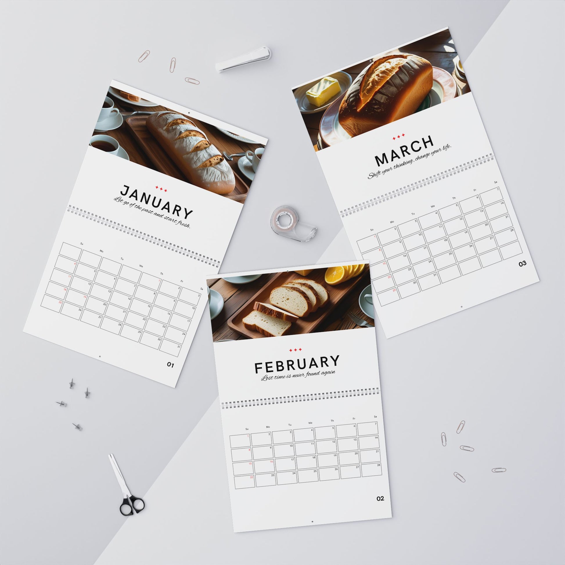 Elegant Wall Calendar - Start Each Month Fresh with Cozy Vibes