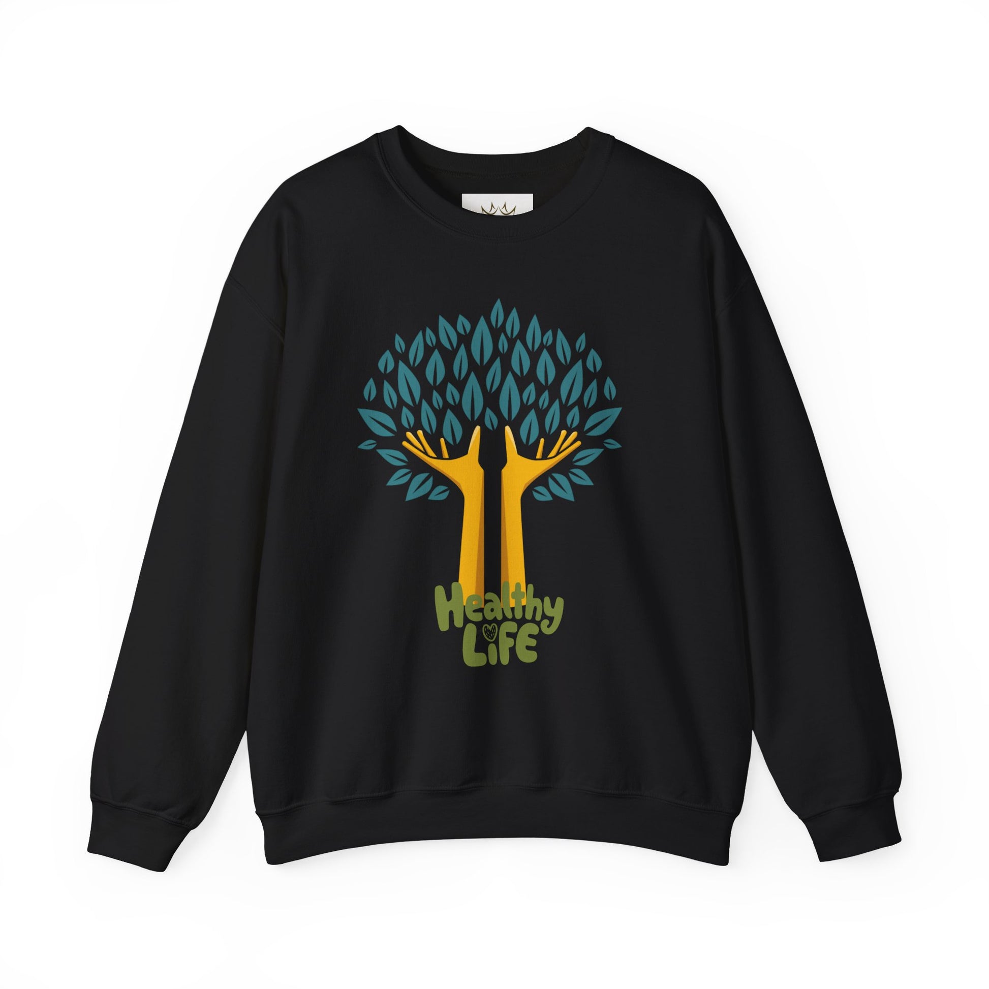 Healthy Life Tree Sweatshirt, Unisex Crewneck, Eco-Friendly Apparel, Gift for Nature Lovers