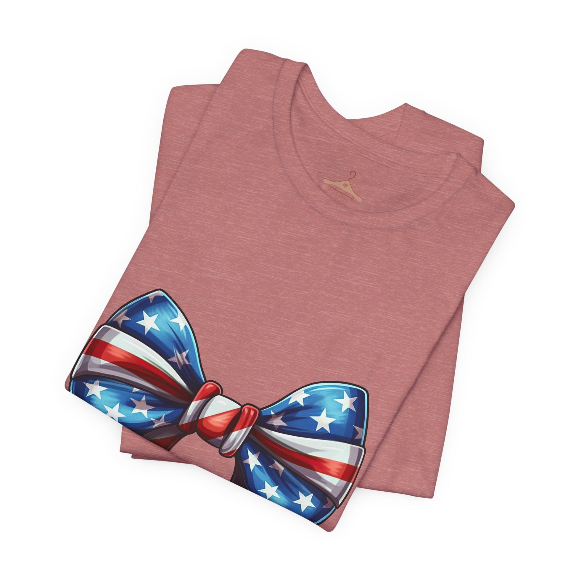 American Flag Bow T-Shirt — Patriotic 4th of July Tee