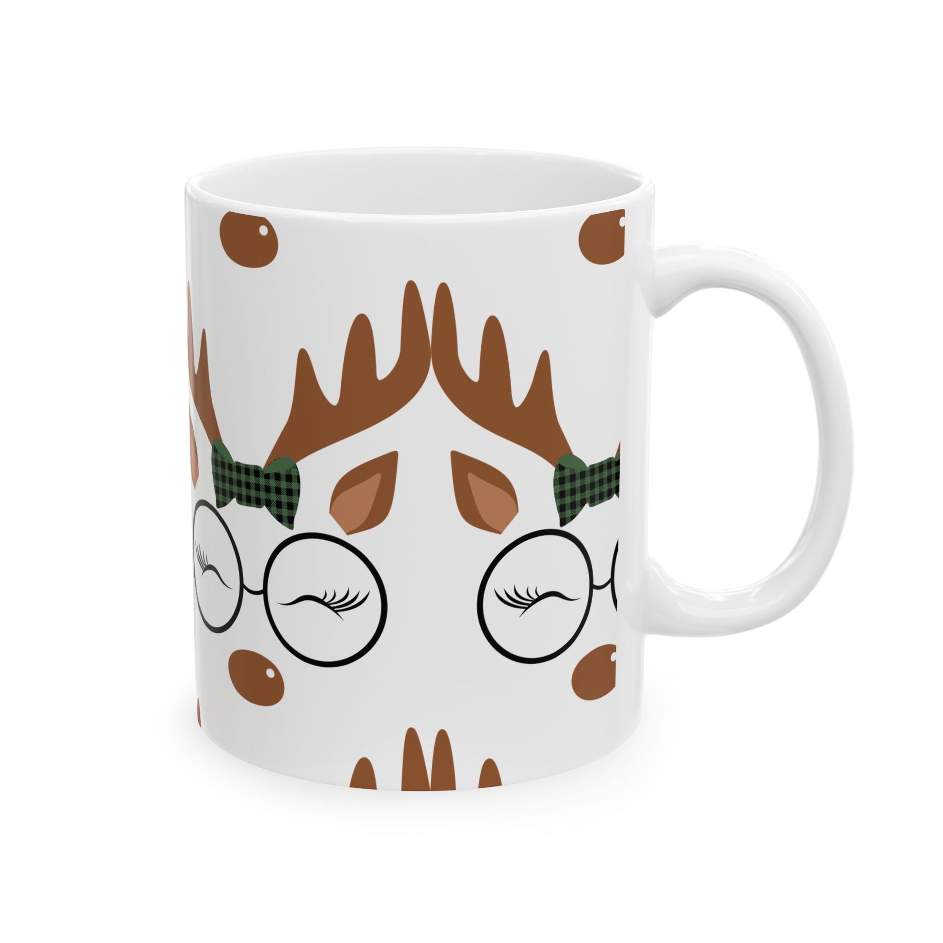 Festive Reindeer Ceramic Mug - Perfect for Holiday Cheer